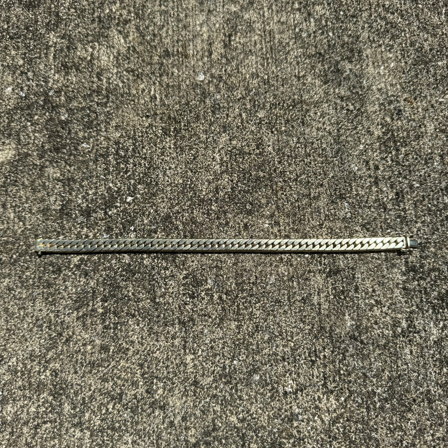 Vintage Solid 14k Yellow Gold Old School Sleek Miami Cuban Link Bracelet (8”)