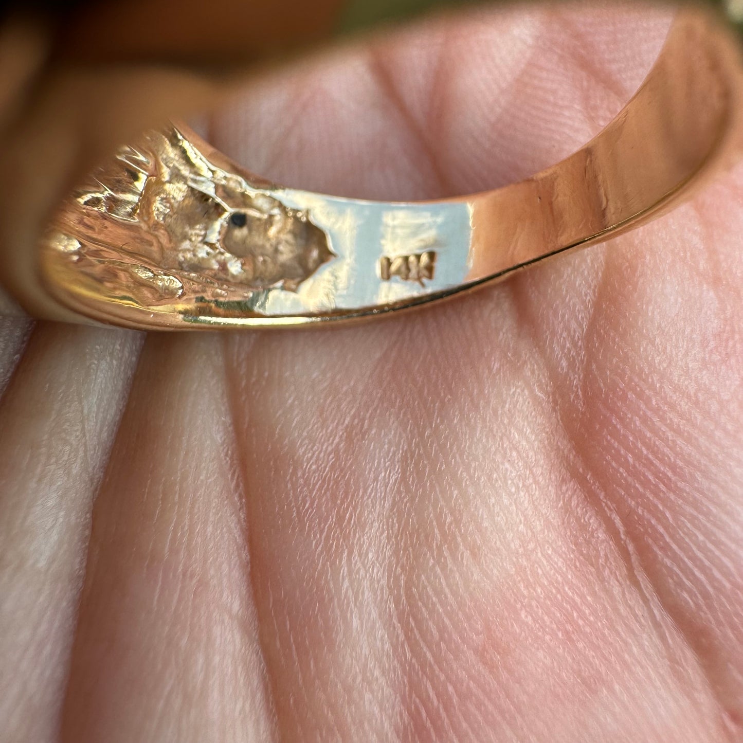 1970’s/80’s 14k Yellow Gold Rolex Style .75CTW Natural Diamond Kentucky Cluster Ring (6.5)