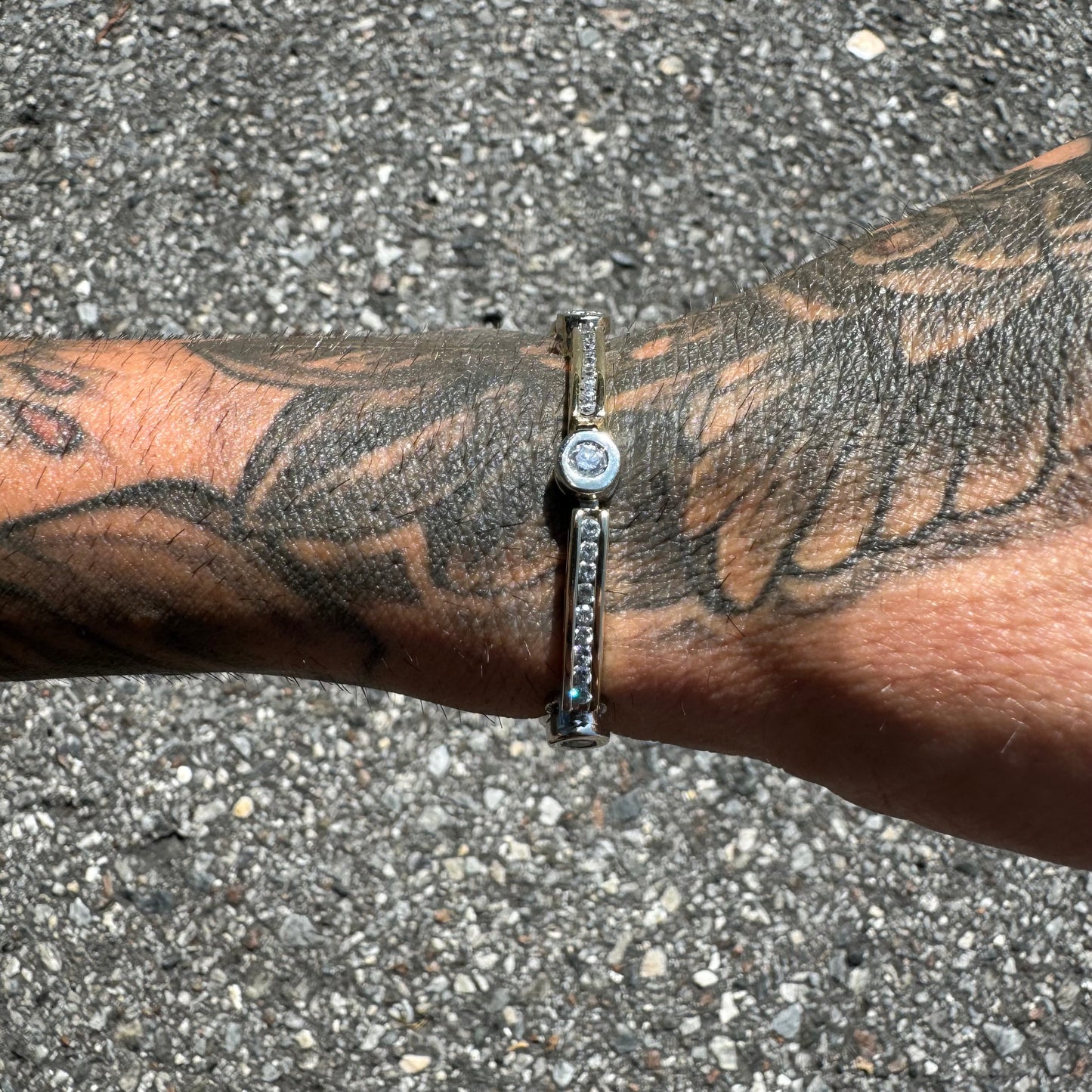 Custom 14k Two-Tone 3.5CTW Natural Diamond Bracelet (6.5”)