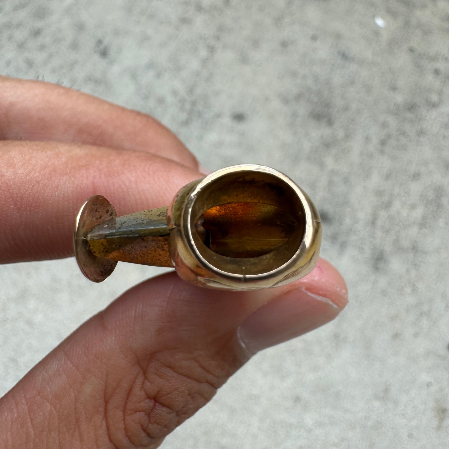 Circa 1910’s Art Nouveau 10k Gold Snake Cigar Cutter Fob Pendant