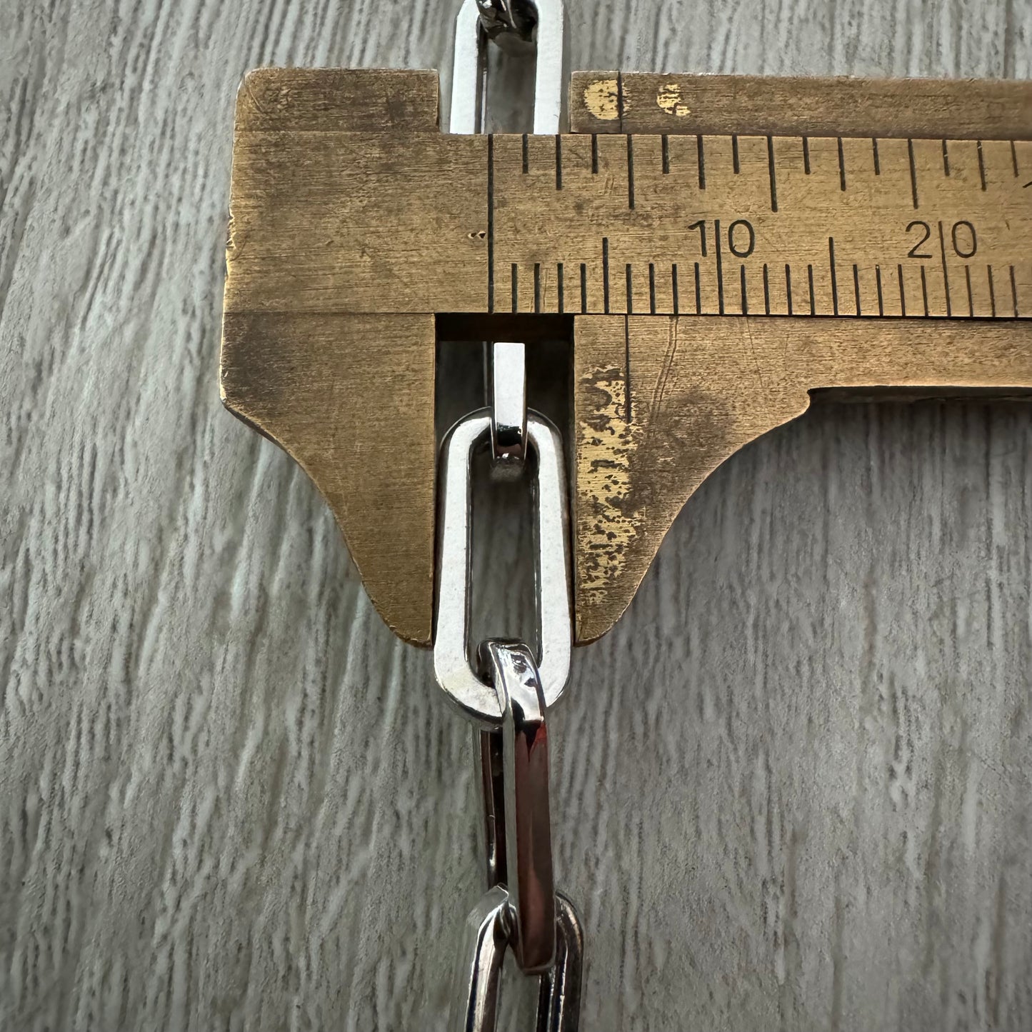 Brand New Heavyweight 14k White Gold Paperclip Link Necklace (17”)