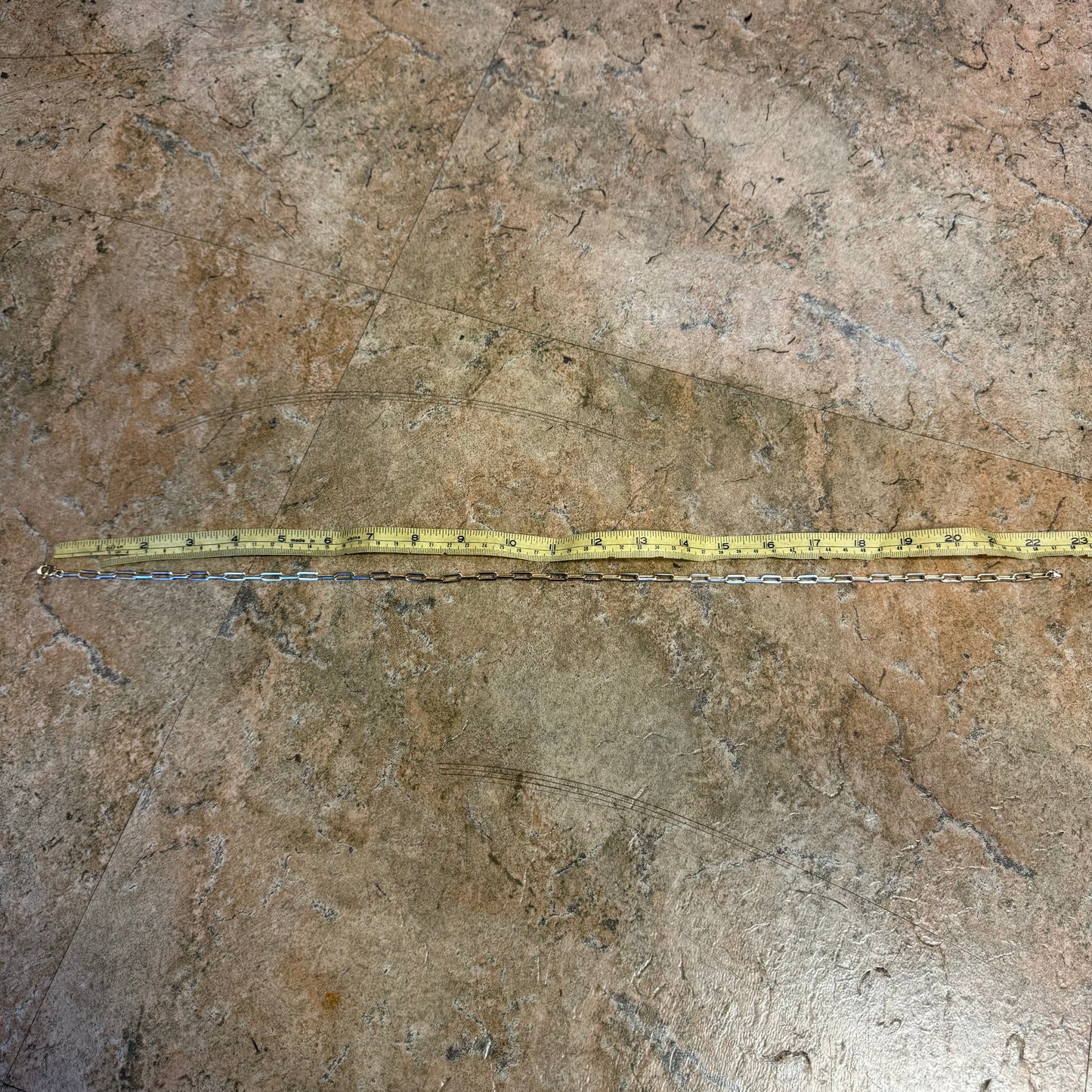 Brand New Solid 14k Yellow Gold Paperclip Link Necklace (22”)