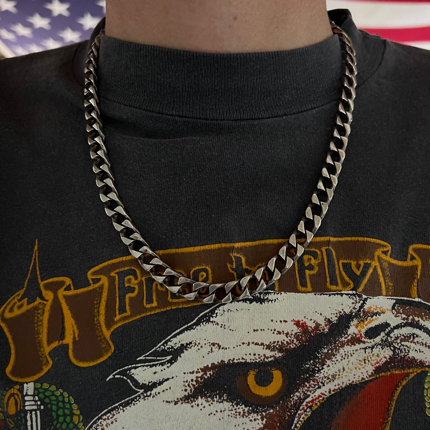 1970’s/80’s TAXCO Solid Sterling/.925 Heavyweight Handmade Blocked Cuban Link Necklace (21”)