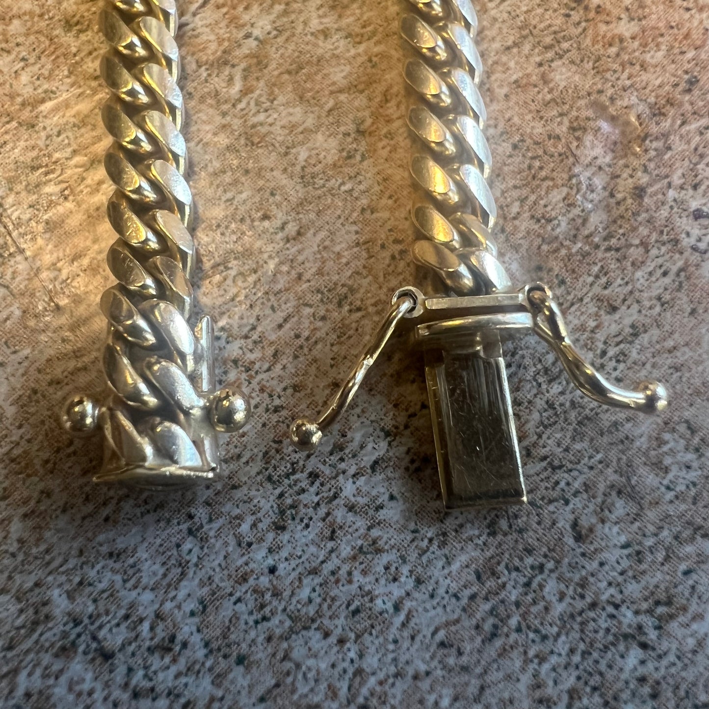 Solid 14k Yellow Gold Italian Made Miami Cuban Link Necklace (20”)
