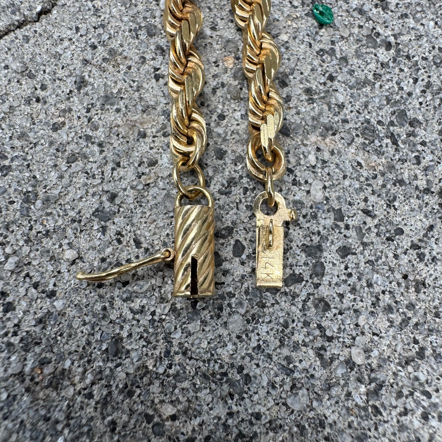 1980’s Solid 14k Heavyweight Diamondcut Yellow Gold Chunky Rope Chain Necklace (18”)