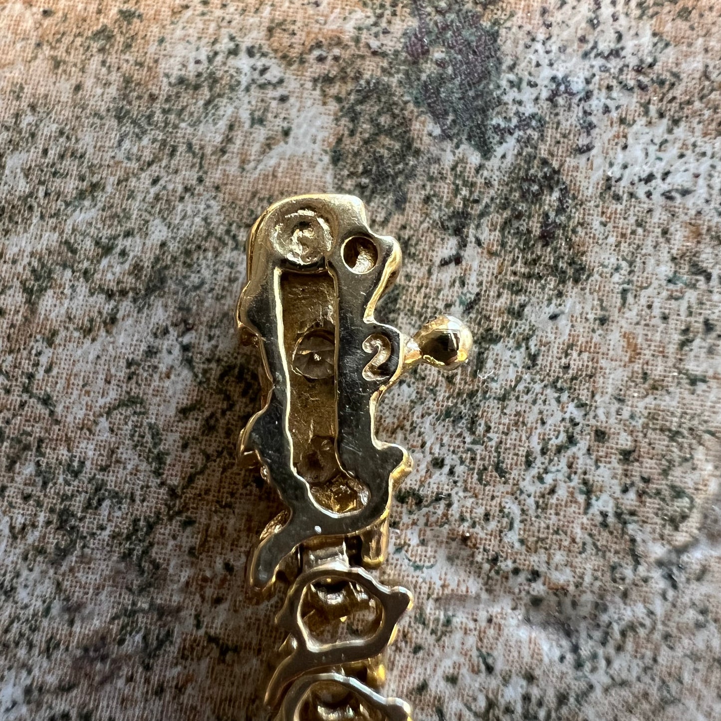 Vintage 14k Yellow Gold Heavyweight 2.0CTW Natural Diamond S-Link Tennis Bracelet (7.35”)