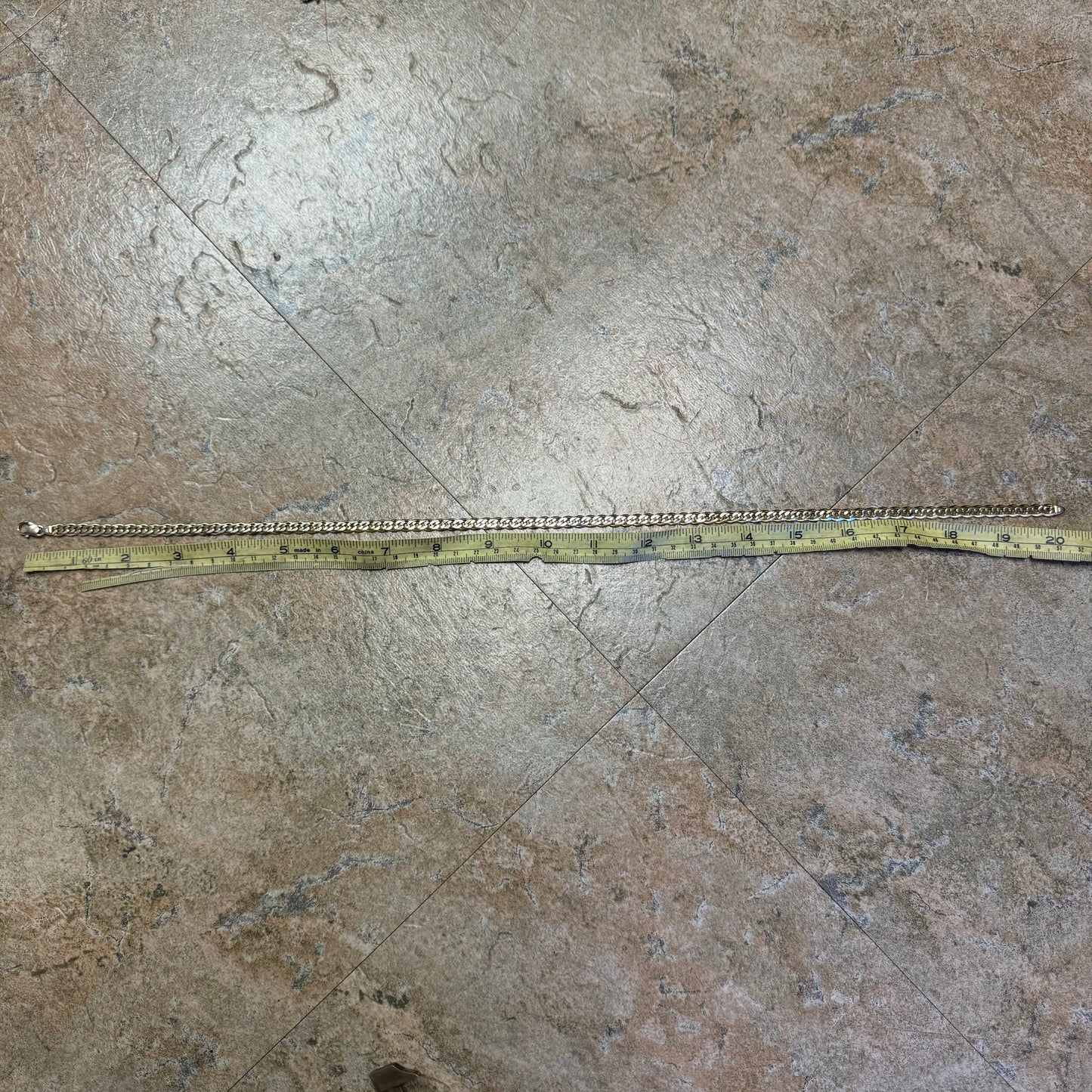 Vintage Solid 14k Yellow Gold Old School Knife-Edged Double Cuban Curb Link Necklace (20”)