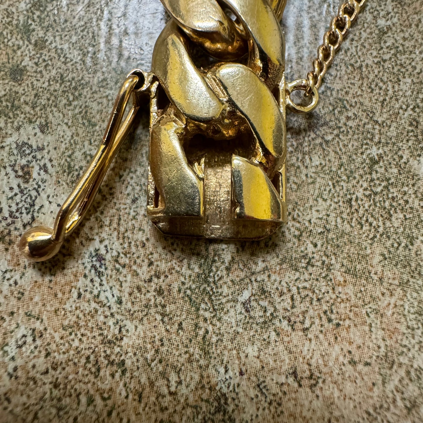 Mid-Century Solid 18k Yellow Gold Super Heavyweight Old School Miami Cuban Link Bracelet (7.75”)