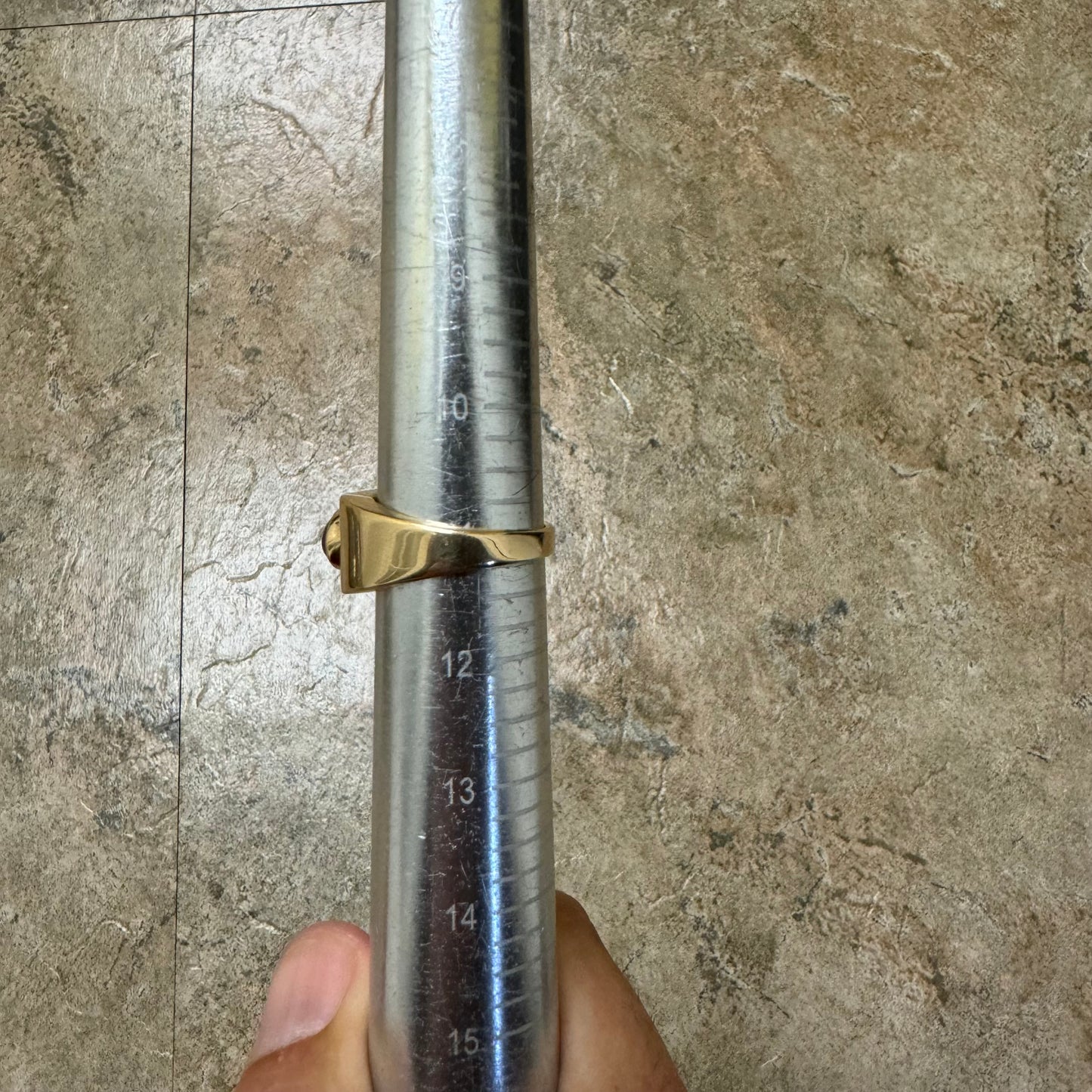 Mid-Century 2.0CT Untreated Burmese Pigeon Blood Ruby 14k Yellow Gold Heavy Signet Ring (11)