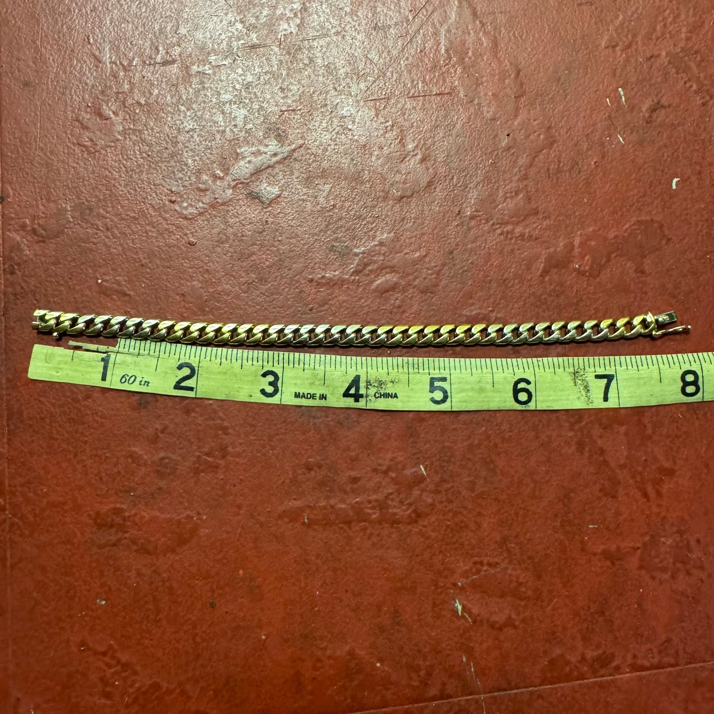 Vintage Solid 18k Two-Tone Yellow And White Gold Miami Cuban Link Bracelet (7.5”)