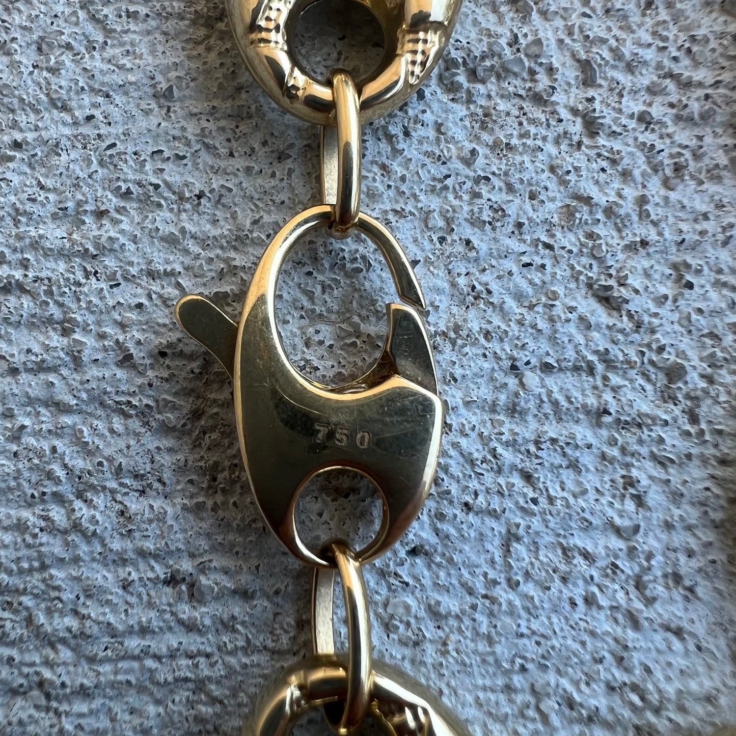 18k Yellow Gold Chunky Puffed Gucci Link Bracelet (7”)