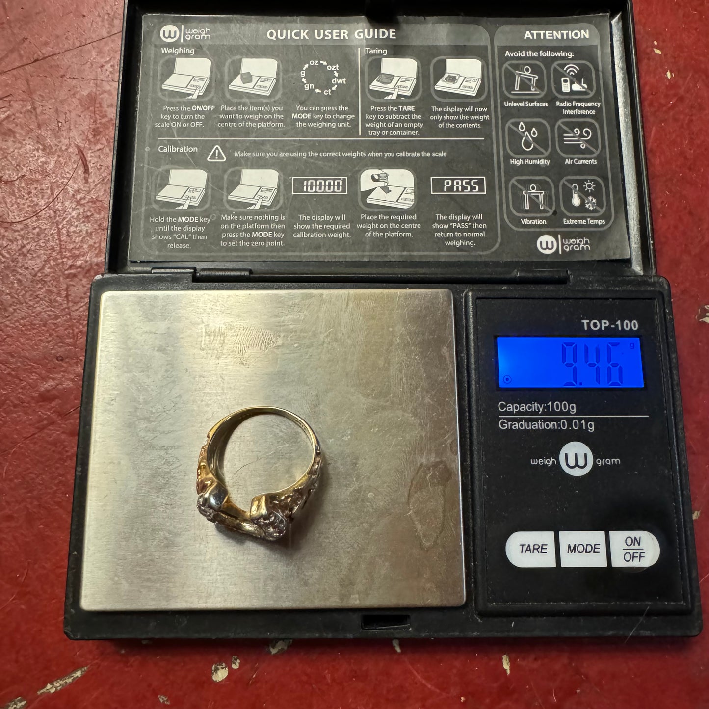 1980’s 14k Gold .77CTW Natural Diamond Horseshoe Nugget Ring (10)