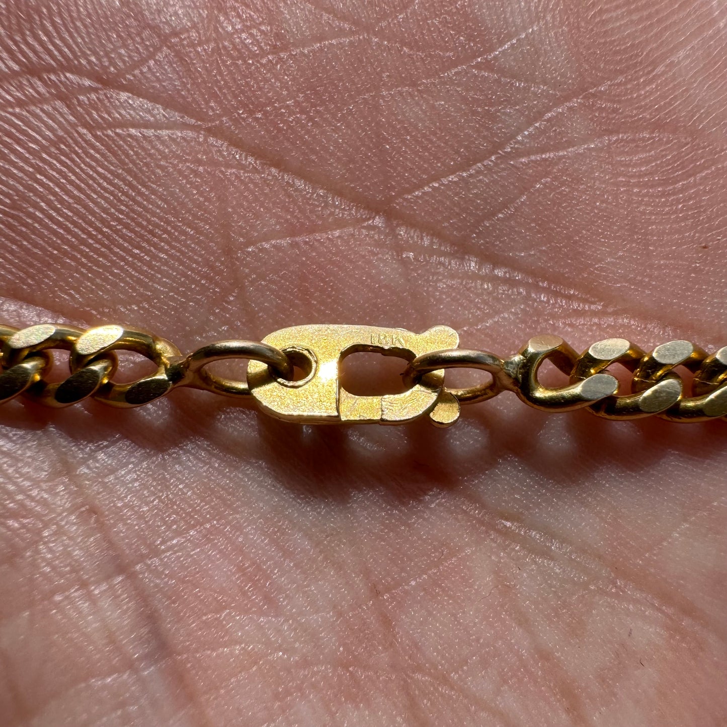 Mid-Century Solid 18k Yellow Gold Heavyweight Cuban Curb Link Necklace (25.5”)