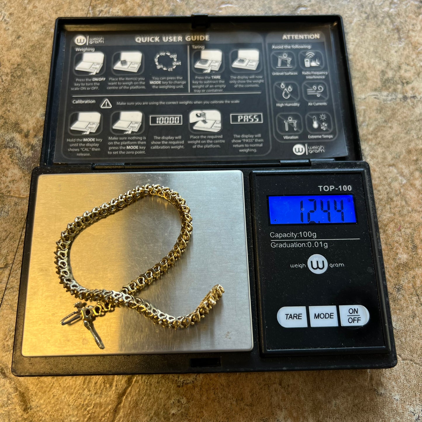 Vintage 14k Yellow Gold Heavyweight 1.0CTW Natural Diamond Classic Tennis Bracelet (7”)