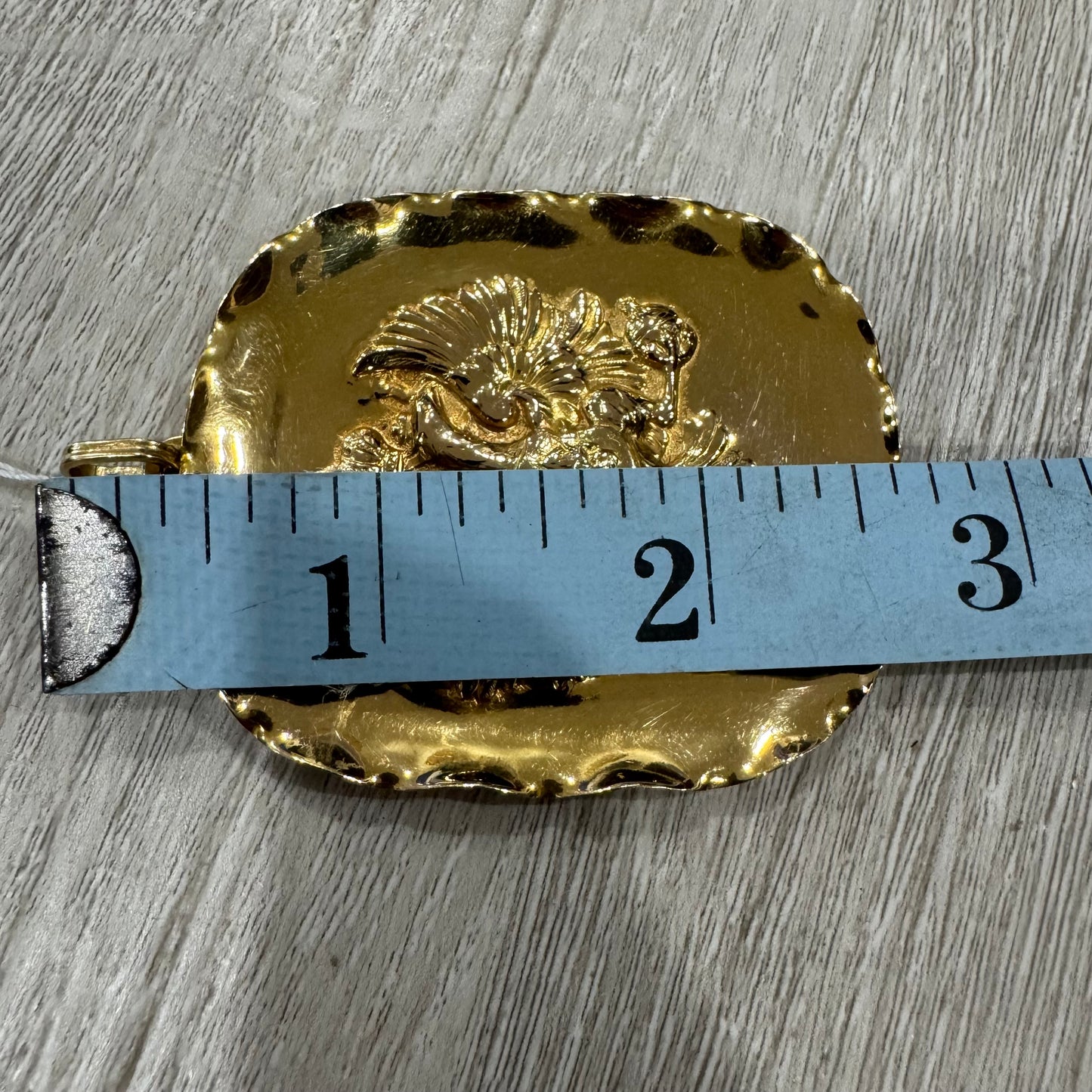 Vintage Designer Handmade Solid 18k Yellow Gold Large Russian Coat of Arms Imperial Double Eagle REPOUSSÉ Pendant