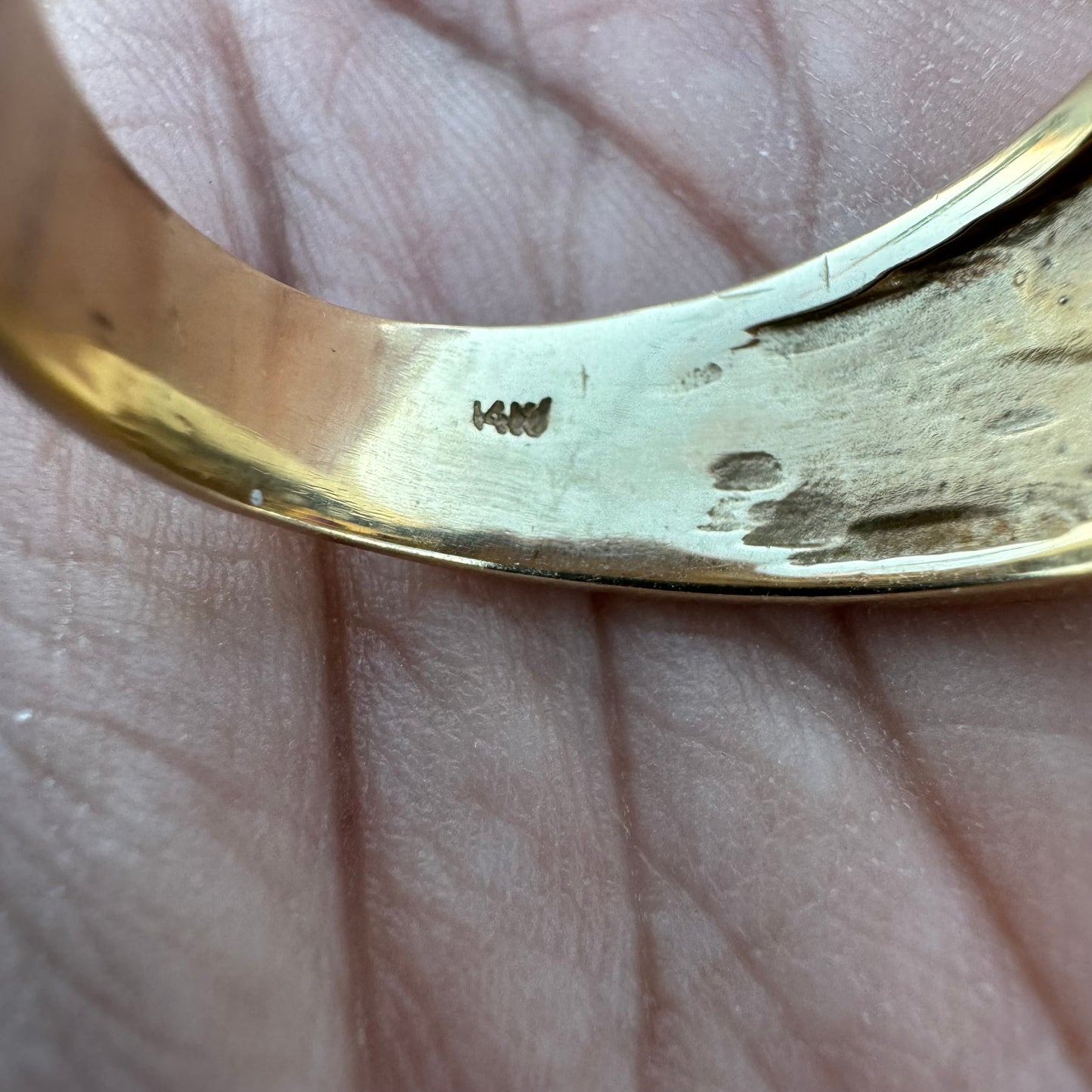 Vintage Custom Made 14k Yellow Gold .60ctw Natural Diamond And .40ctw Ruby Signet Ring (10.75)