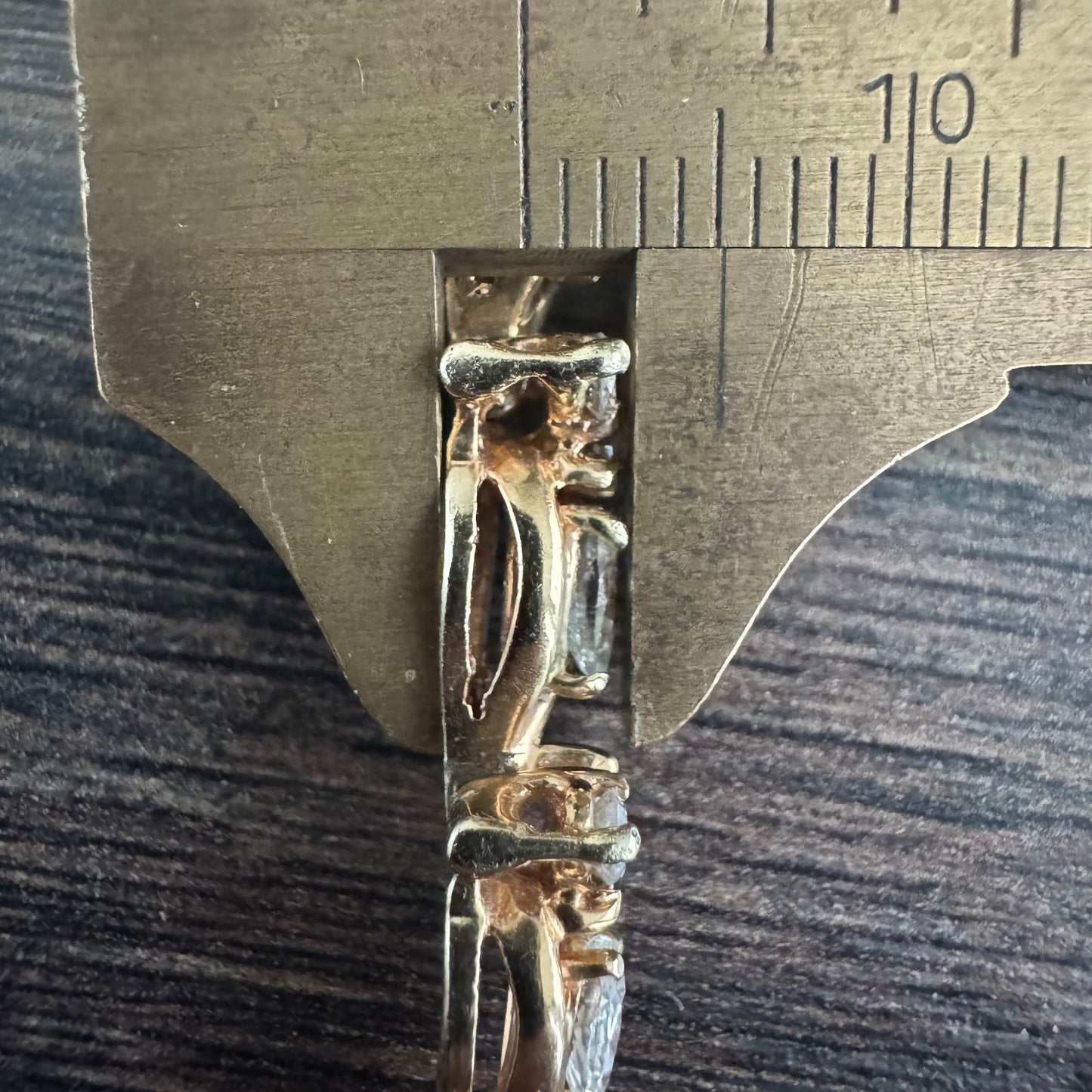 Vintage Solid 14k Yellow Gold 6.0ctw Natural Diamond Bracelet (7”)