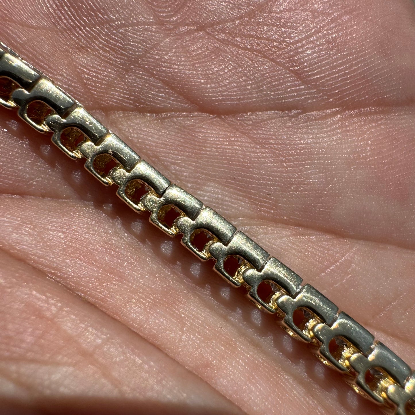 Vintage 7.0ctw Natural Diamond 14k Yellow Gold Channel Set Tennis Bracelet (7.35”)