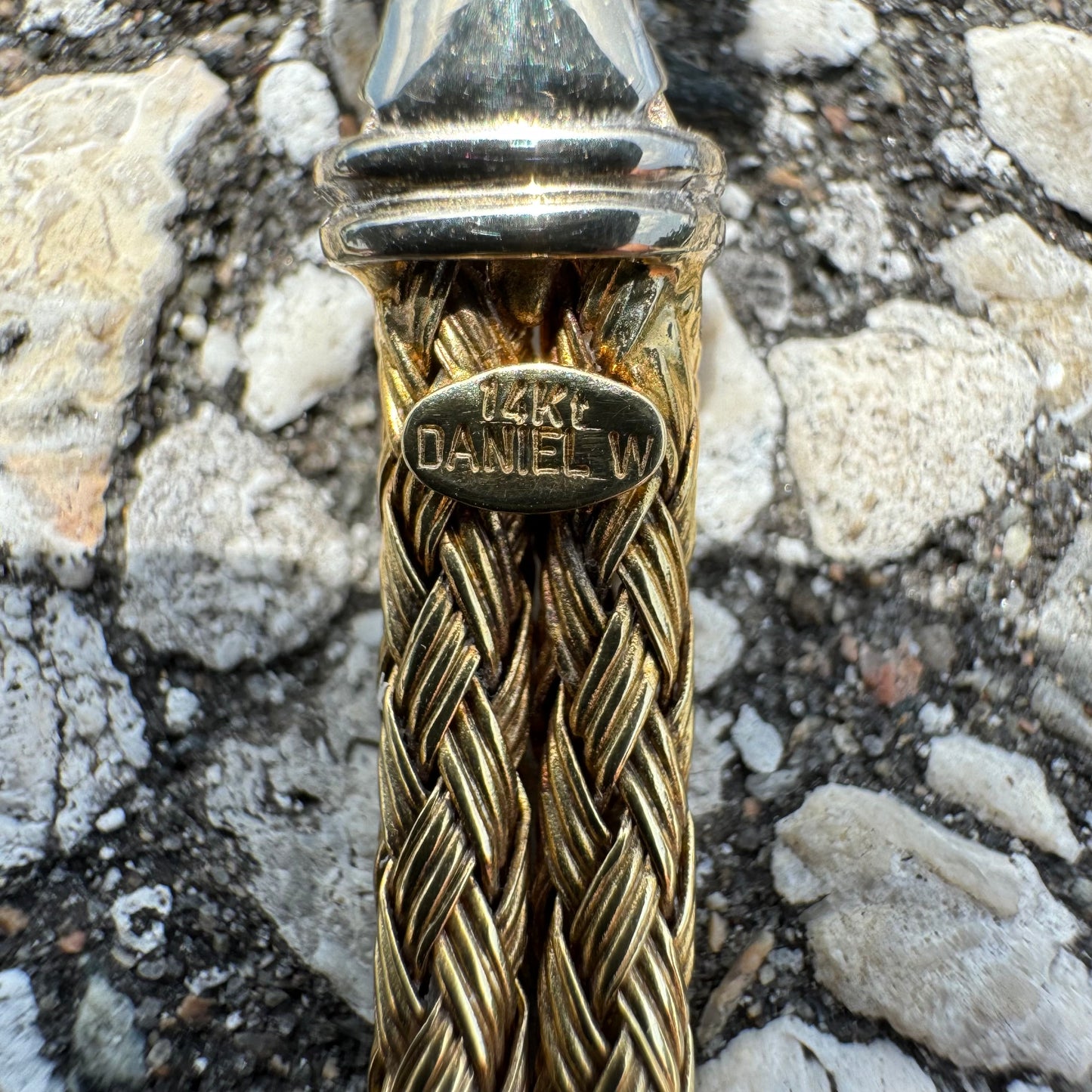 High End 14k Gold 1.4CTW Natural VS Diamond Mesh Link Bracelet By Daniel W. (7.5”)