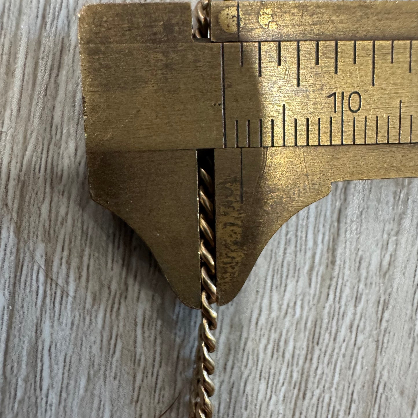 1915 Solid 14k Yellow Gold Double Albert Curb Link Watch Chain Necklace (18.5”)