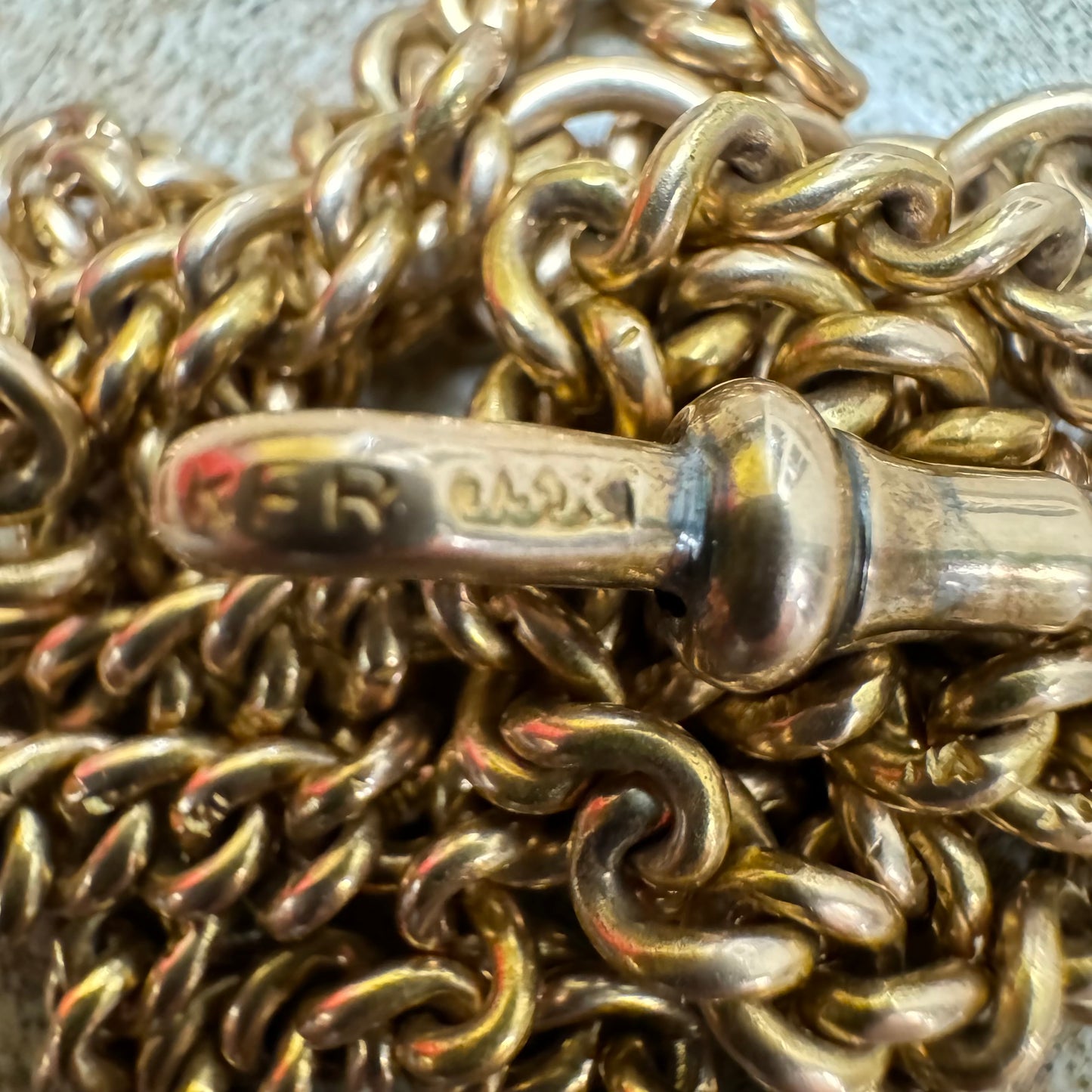 Antique Solid 15k Watch Chain