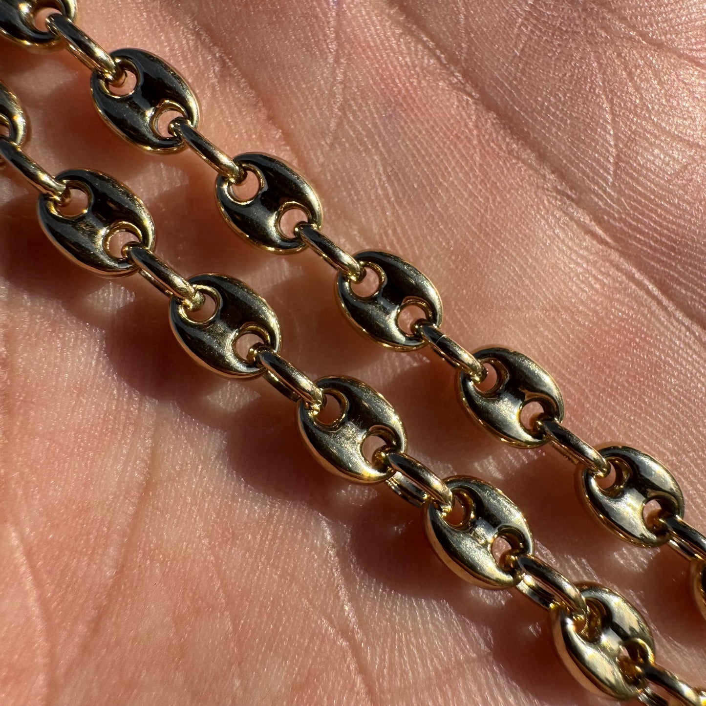 Brand New 14k Yellow Gold Classic Puffed Gucci Mariner Link Necklace (20”)