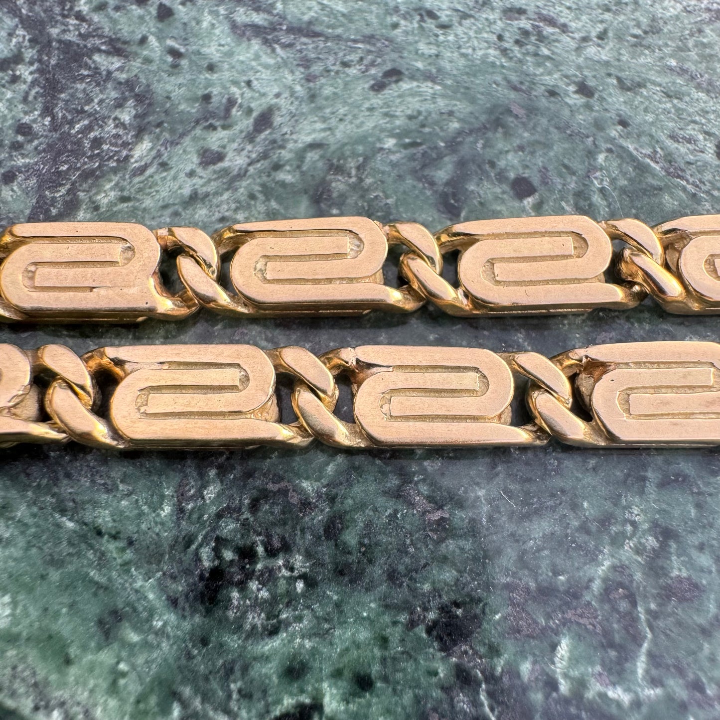 Vintage Custom Made 2.75ctw Natural Diamond 14k Gold Heavyweight Snail Link Necklace (15.75”)
