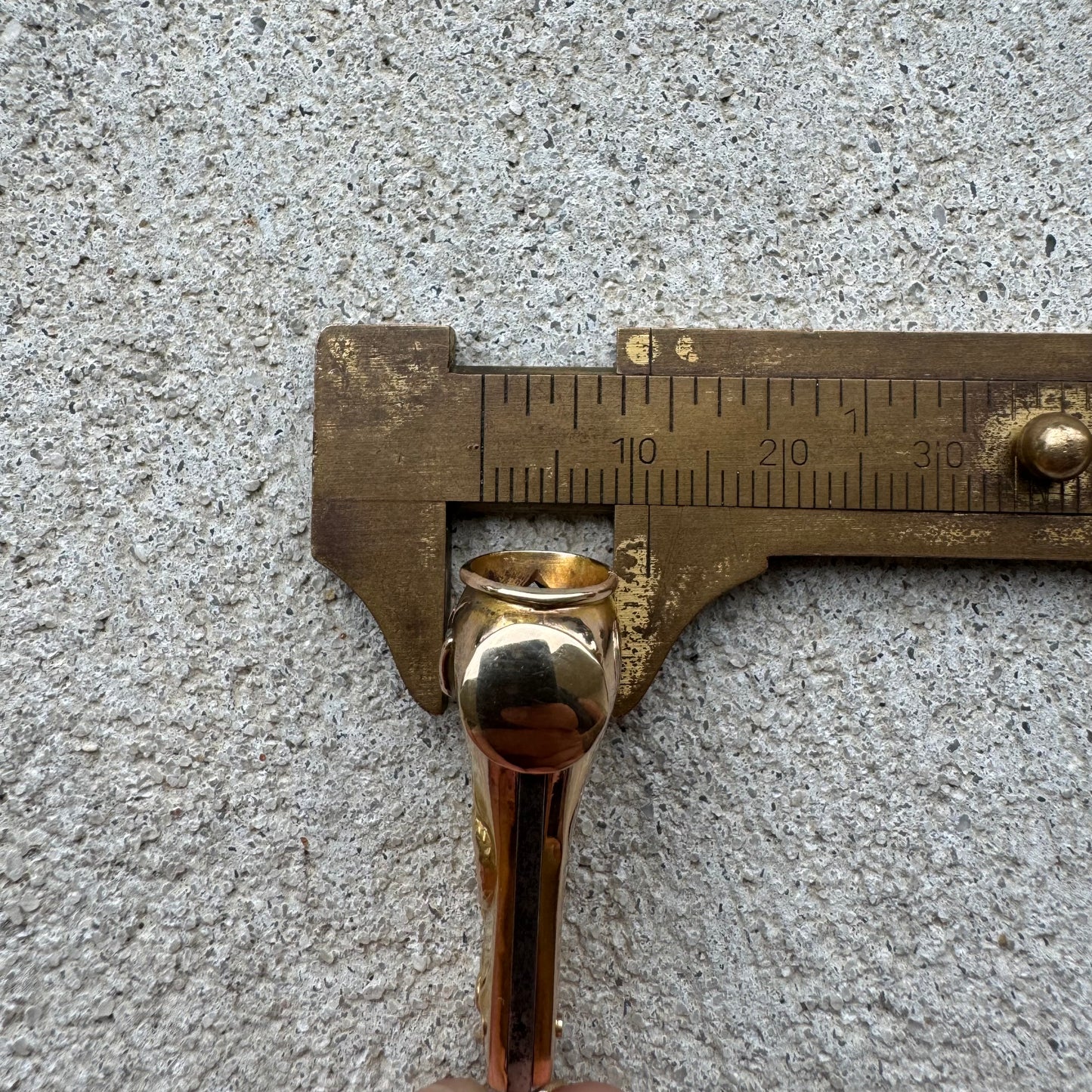 Circa 1910’s Art Nouveau 10k Gold Snake Cigar Cutter Fob Pendant