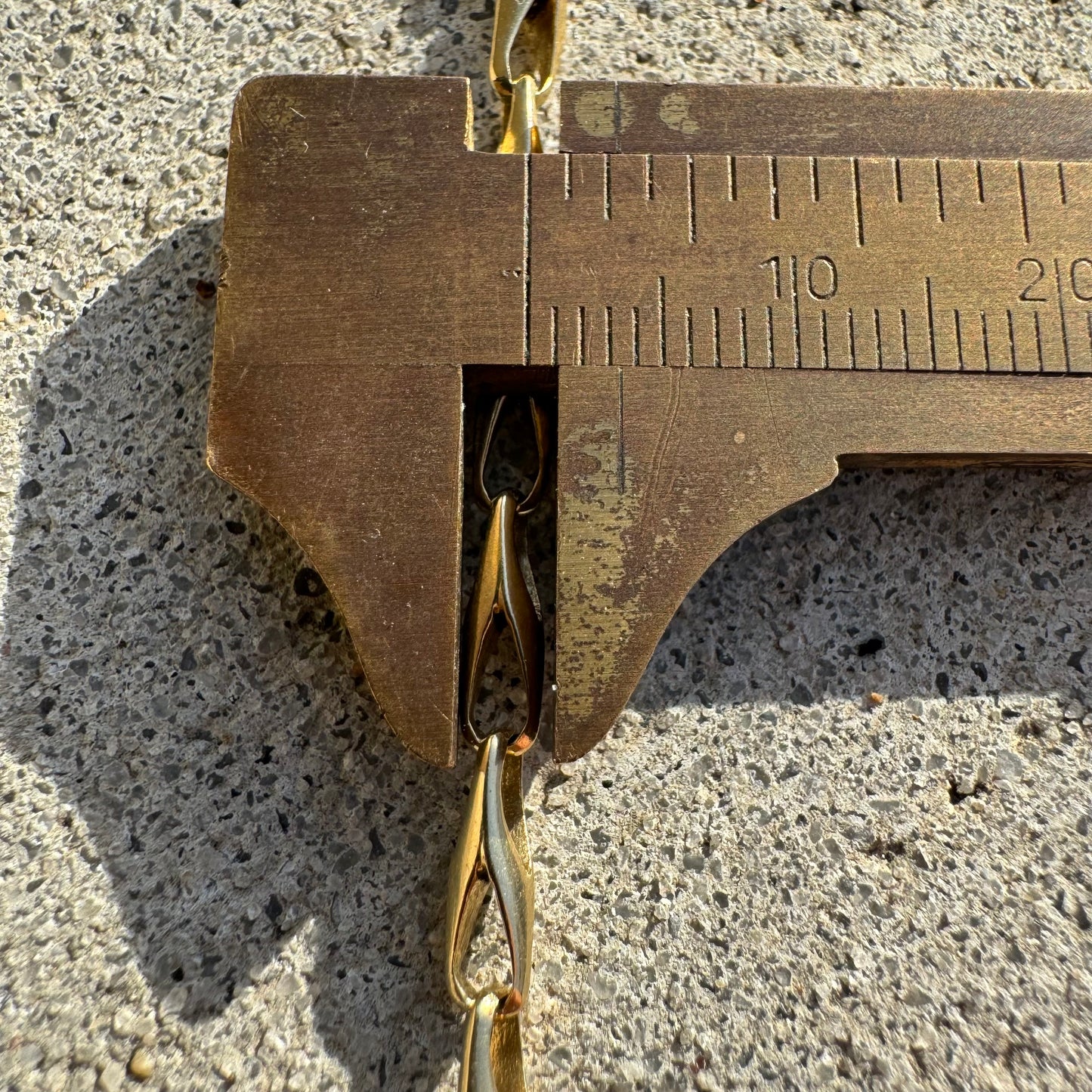 Vintage Solid 14k Yellow Gold Fish Eye Link Necklace (21”)