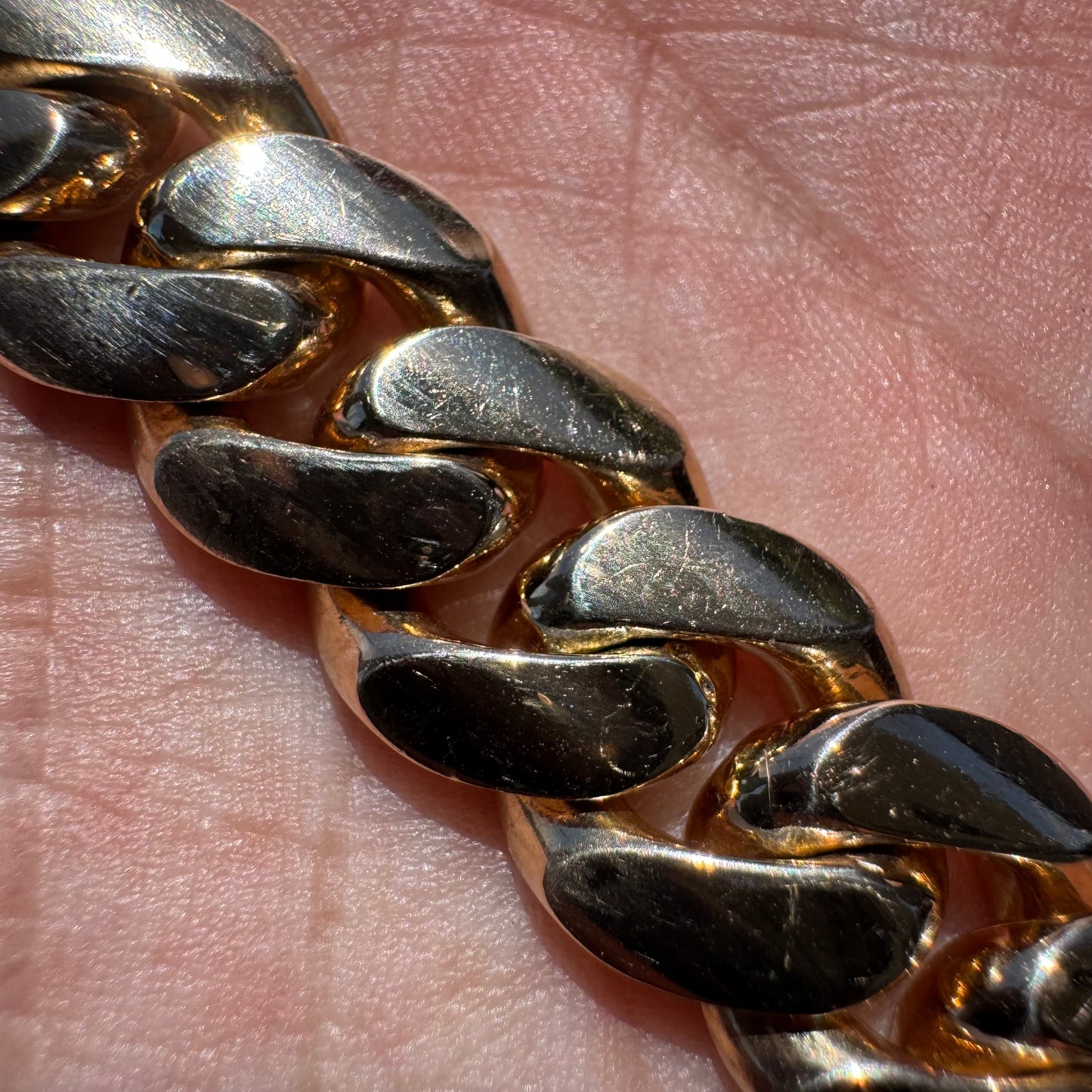 Custom Solid 14k Yellow Gold Heavyweight Miami Cuban Link Bracelet (7”)