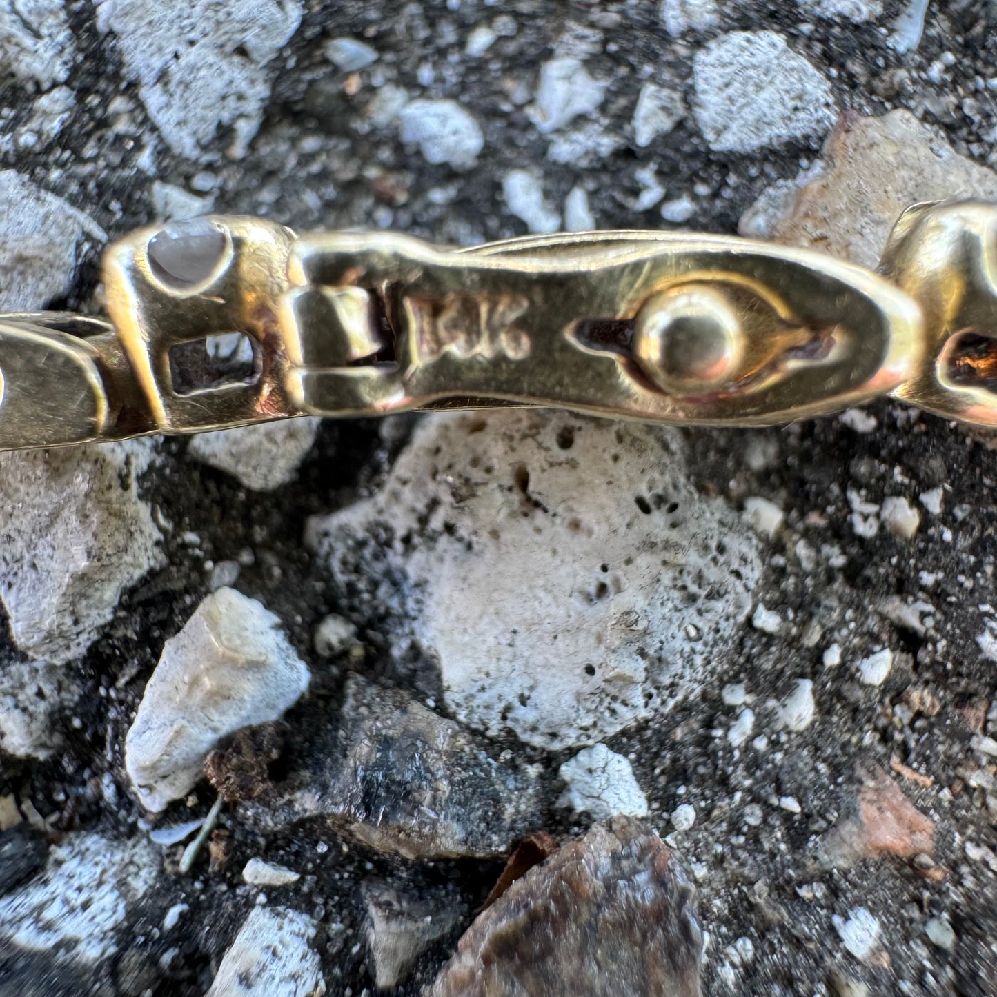 Vintage 14k Yellow Gold 1.95ctw Natural Diamond Bracelet (7.25”)
