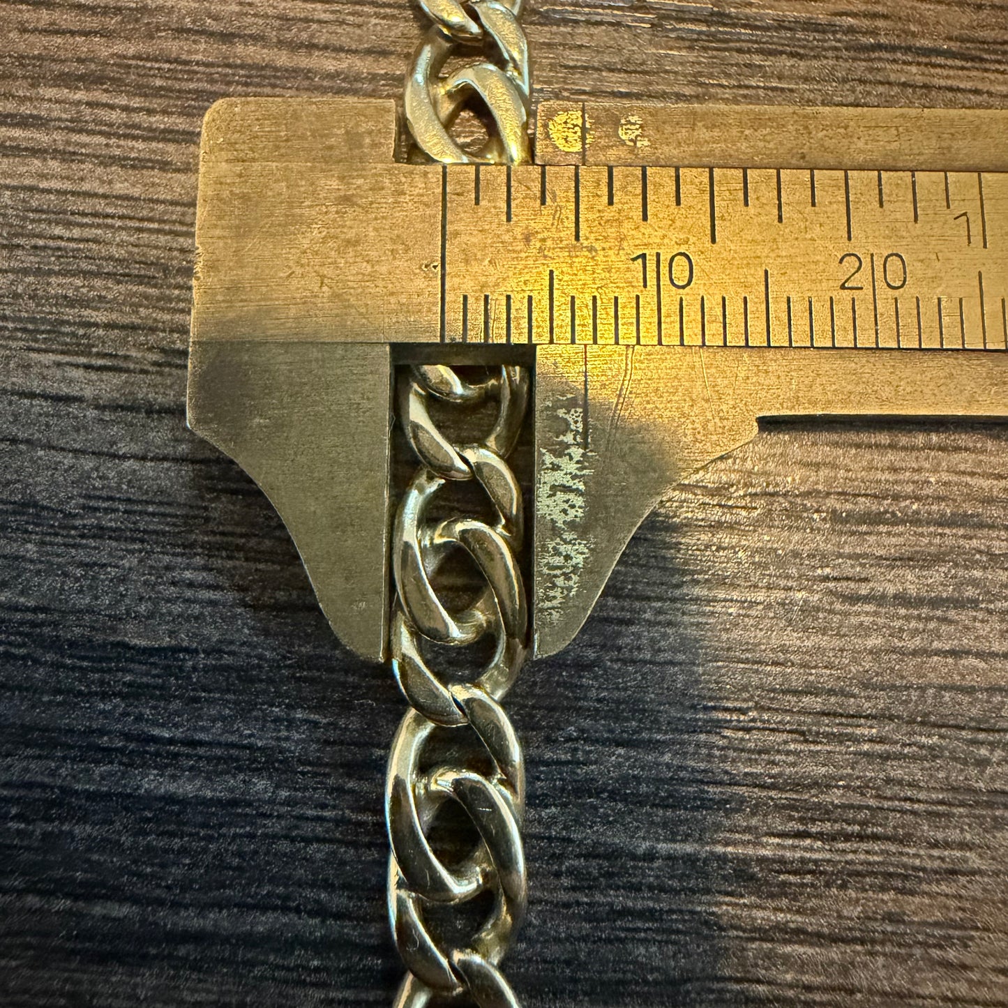 Vintage Solid 14k Italian Yellow Gold Tigers Eye Link Bracelet (7”)