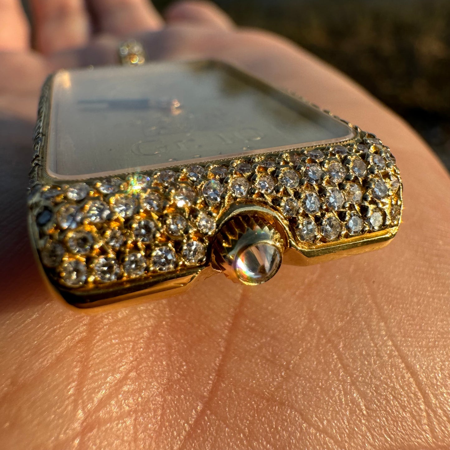 Rare 1980’s Corum UBS 10 Gram Pure 999.9 Gold Ingot Bar Diamond Watch Pendant