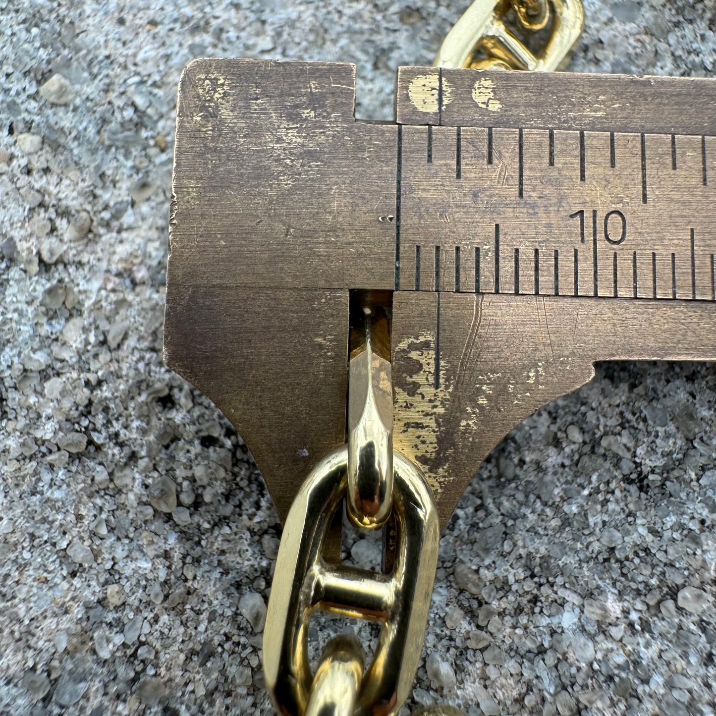 Brand New Solid 14k Yellow Gold Heavyweight Knife Edged Chaine D’Ancre Link Bracelet (8.5”)