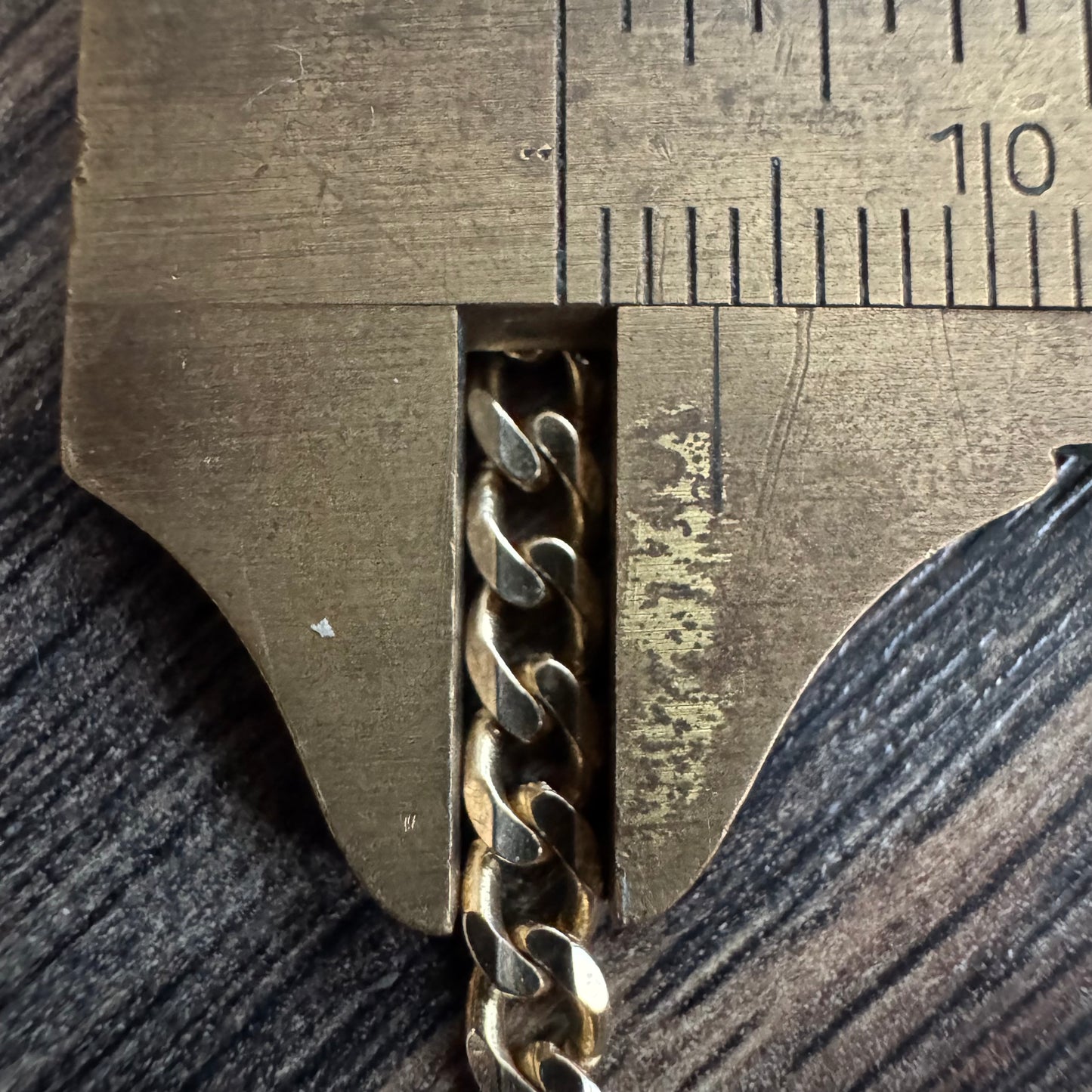 Vintage Solid 14k Yellow Gold Knife Edged Cuban Curb Link Necklace (20.5”)