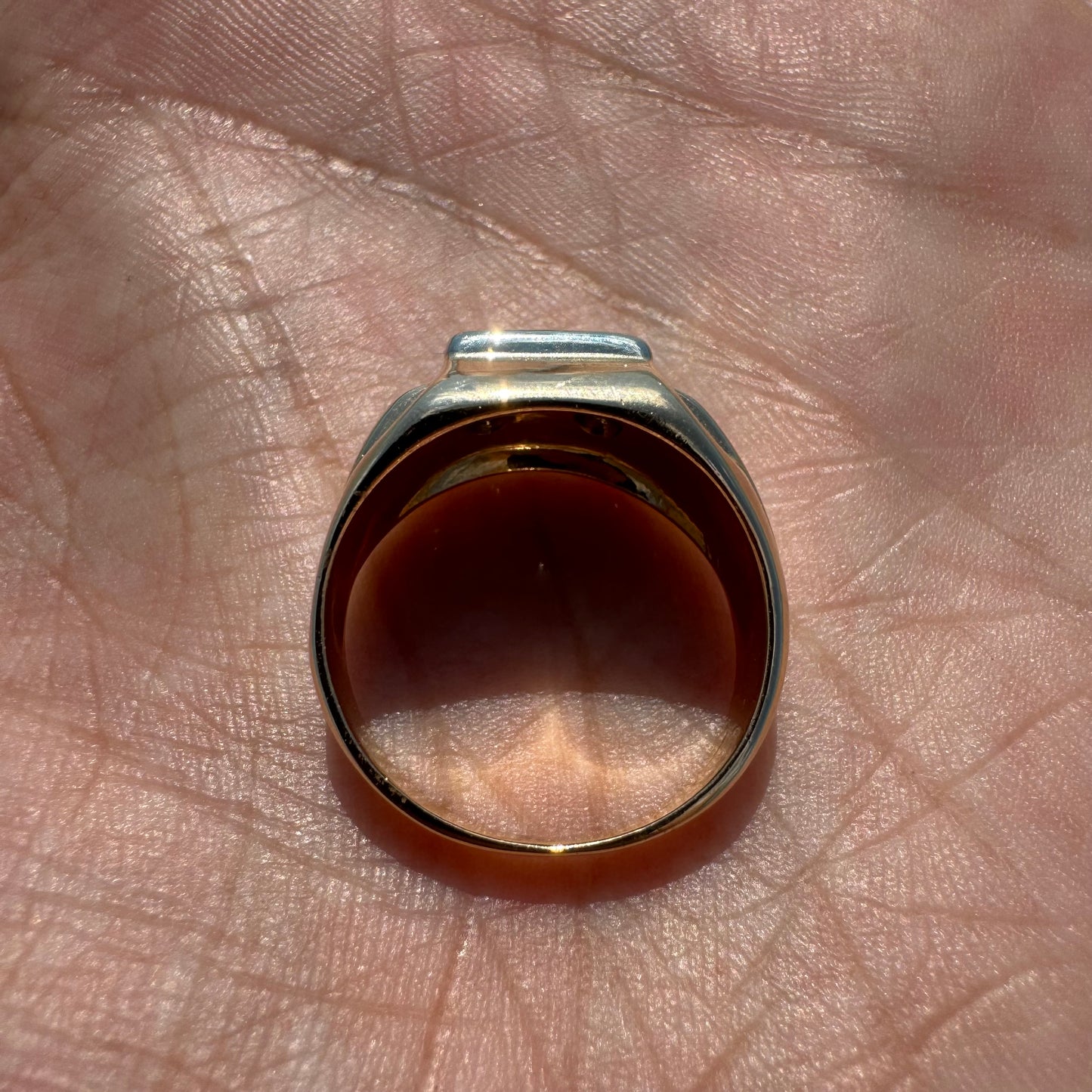 Mid-Century 14k Yellow Gold .45CTW Natural VS Diamond Cluster Ring (6.5)
