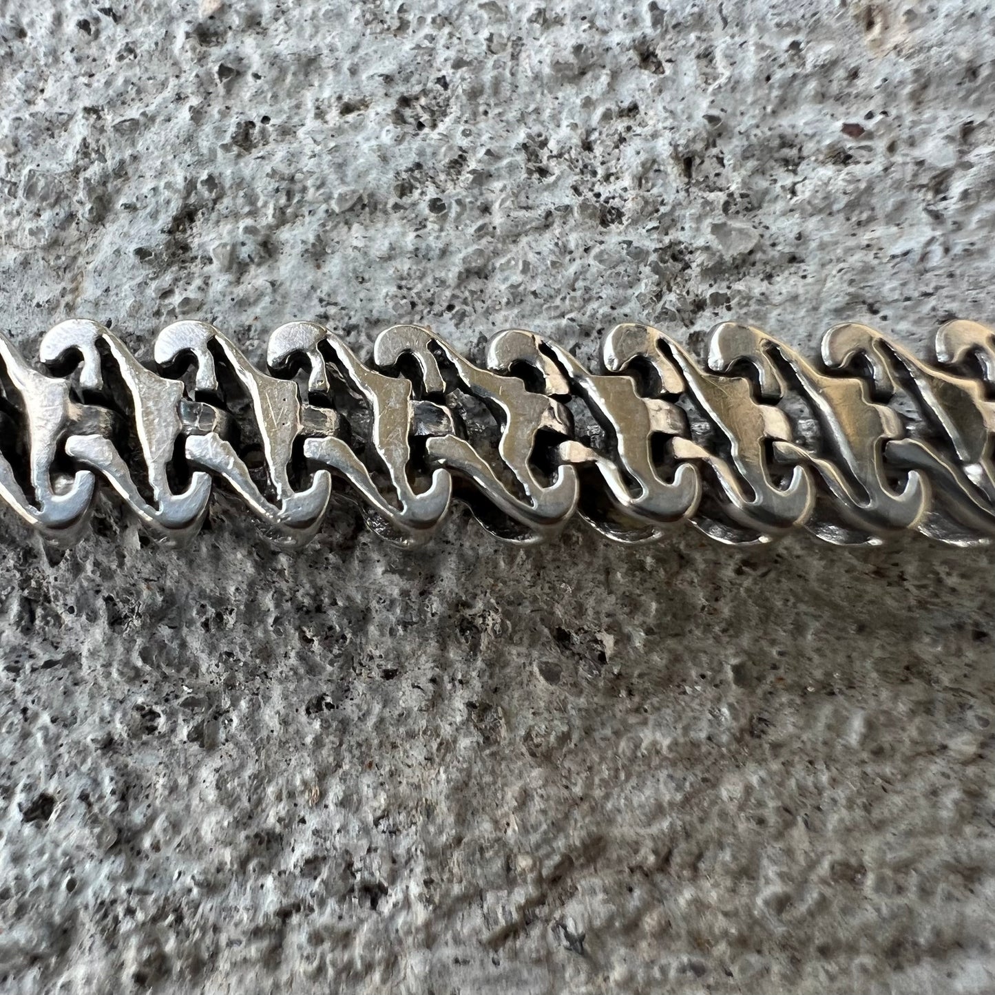 High End 14k White Gold 1.0CTW Natural Diamond Heavyweight S-Link Tennis Bracelet (7.25”)
