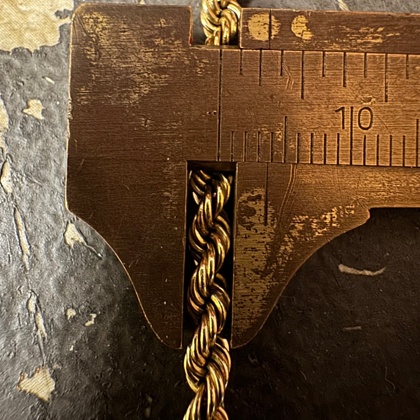1980’s Solid 14k Yellow Gold Classic Braided Rope Chain Necklace (20.5”)