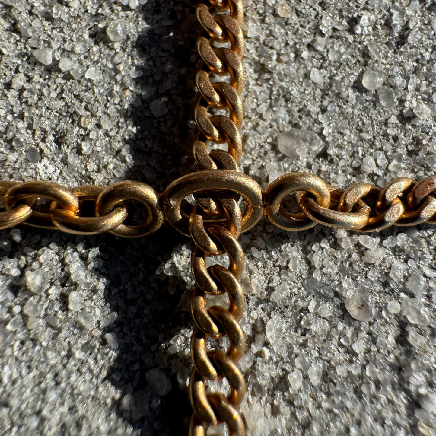 1922 Solid 14k Buttery Yellow Gold Sliding Double Albert Curb Link Watch Chain Necklace (22.25”)