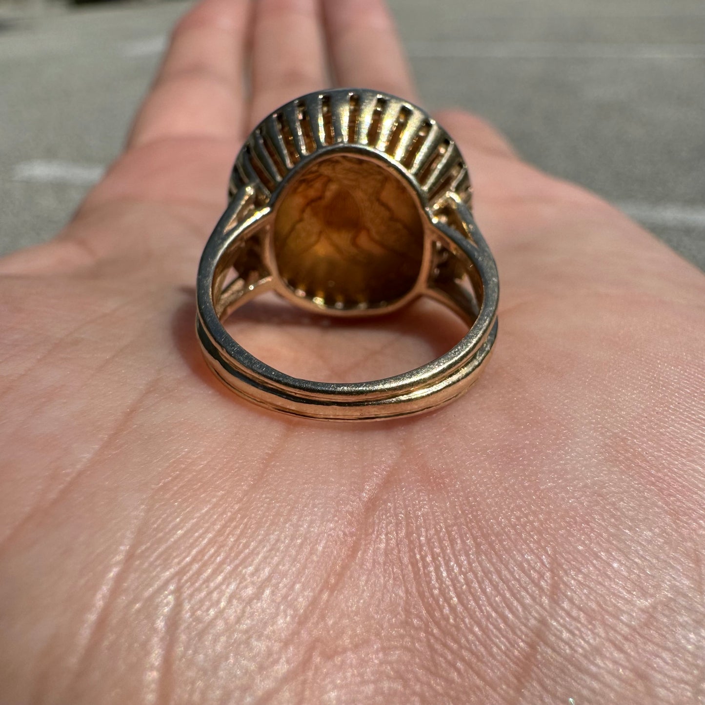 1906 Liberty Head $2.50 (22k) Gold Coin Ring (6)