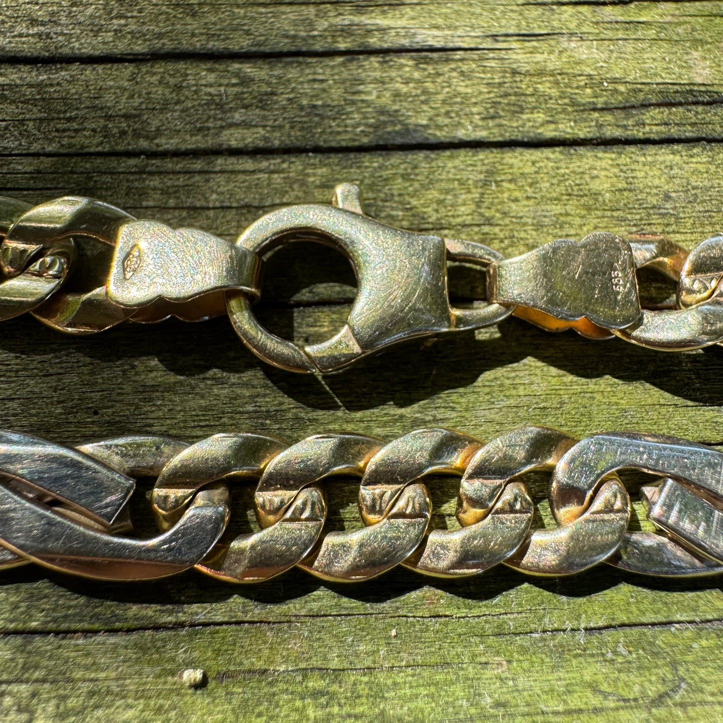 Vintage Solid 14k Yellow Italian Gold Heavyweight Tony Soprano Link Bracelet (8.5”)
