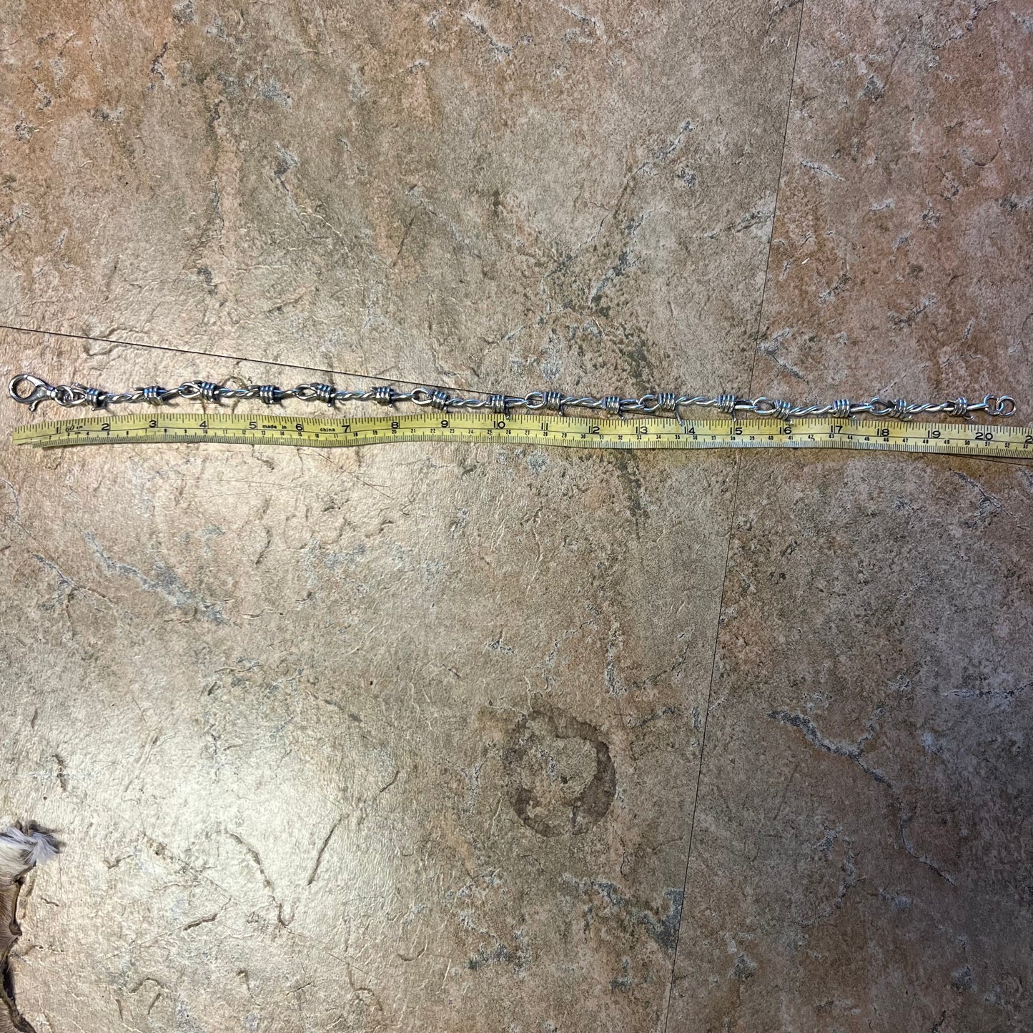 Custom Solid Sterling/.925 Heavyweight Barbed Wire Necklace (20.5”)