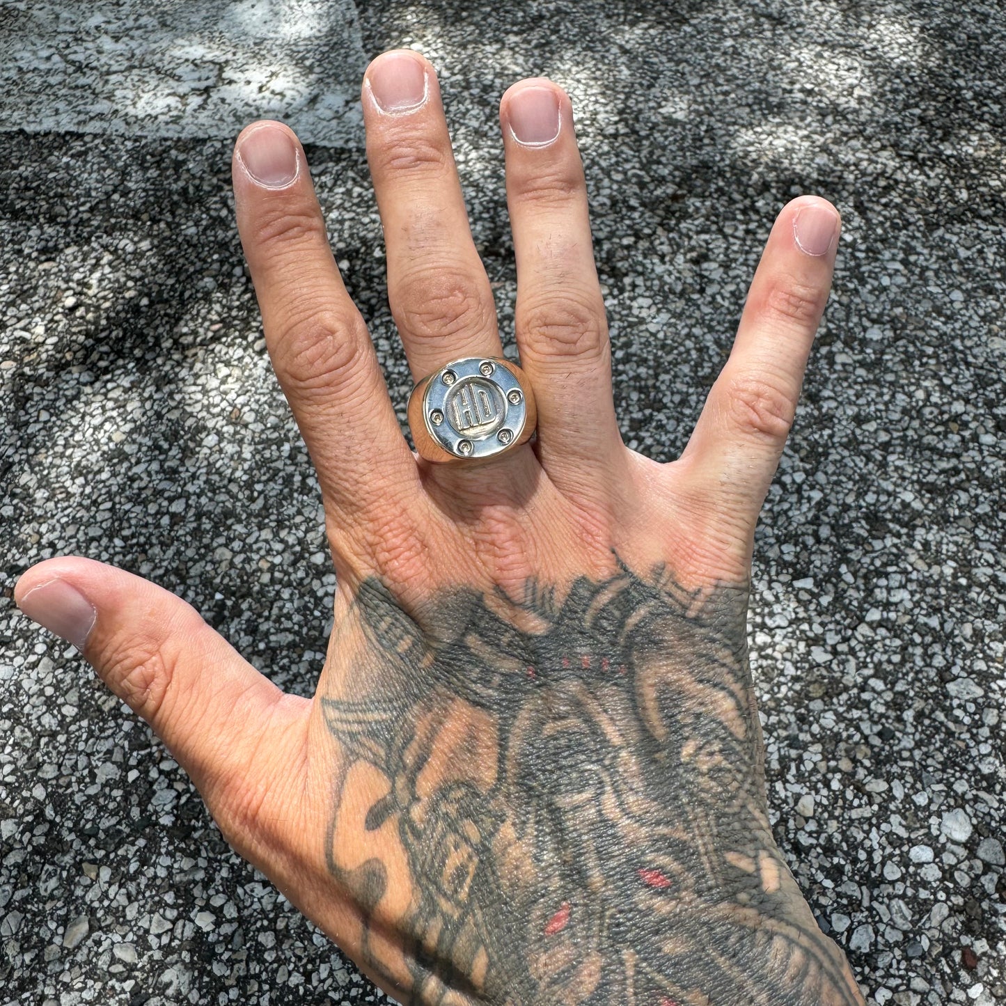 Vintage 14k Gold Harley-Davidson Derby Cover Ring (11.5)