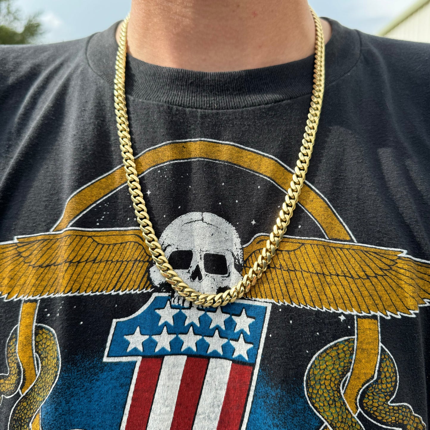 1980’s/90’s Solid 18k Yellow Italian Gold Handmade Heavyweight Cuban Link Necklace (24.25”)