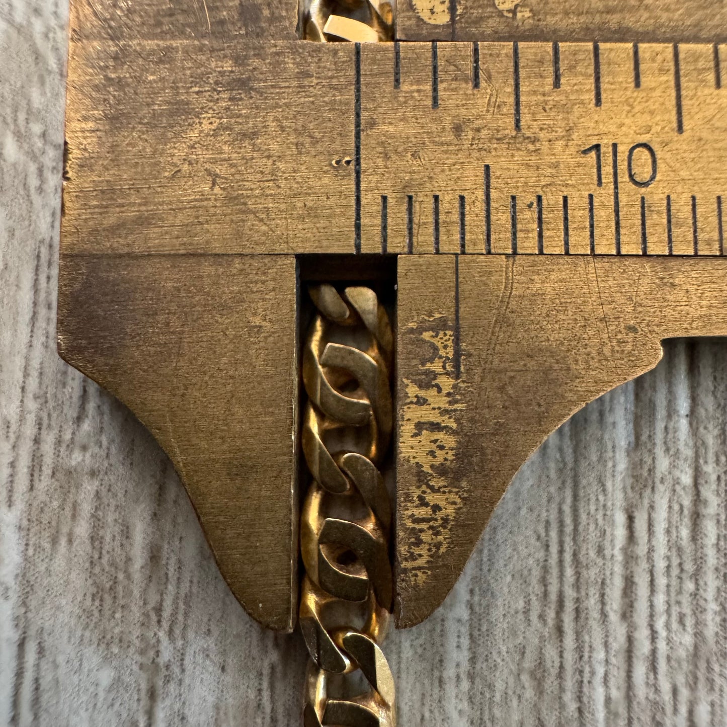 Vintage Solid 14k Italian Yellow Gold Knife Edged Tigers Eye “Chanel Link” Necklace (24”)