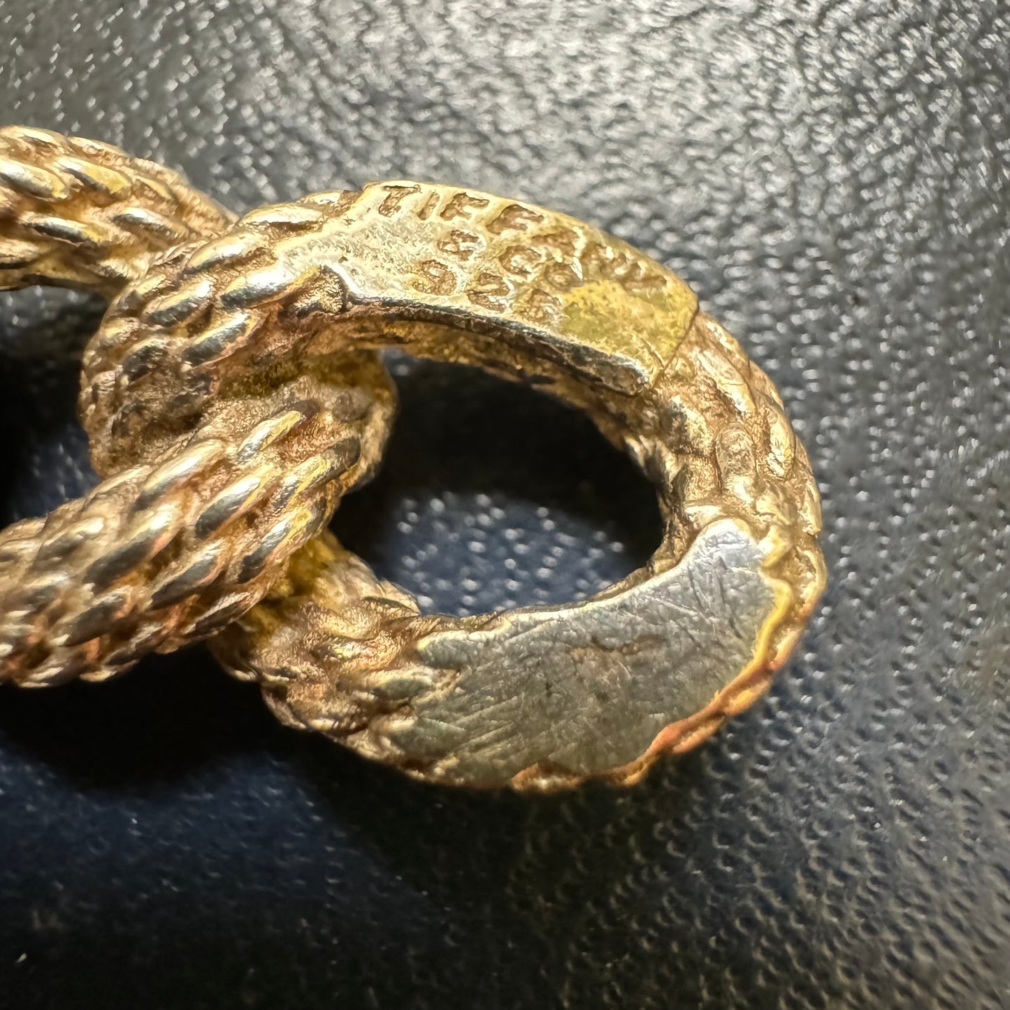 Vintage Solid Sterling/.925 Tiffany And Co. Textured Curb Link Bracelet (7.5”)