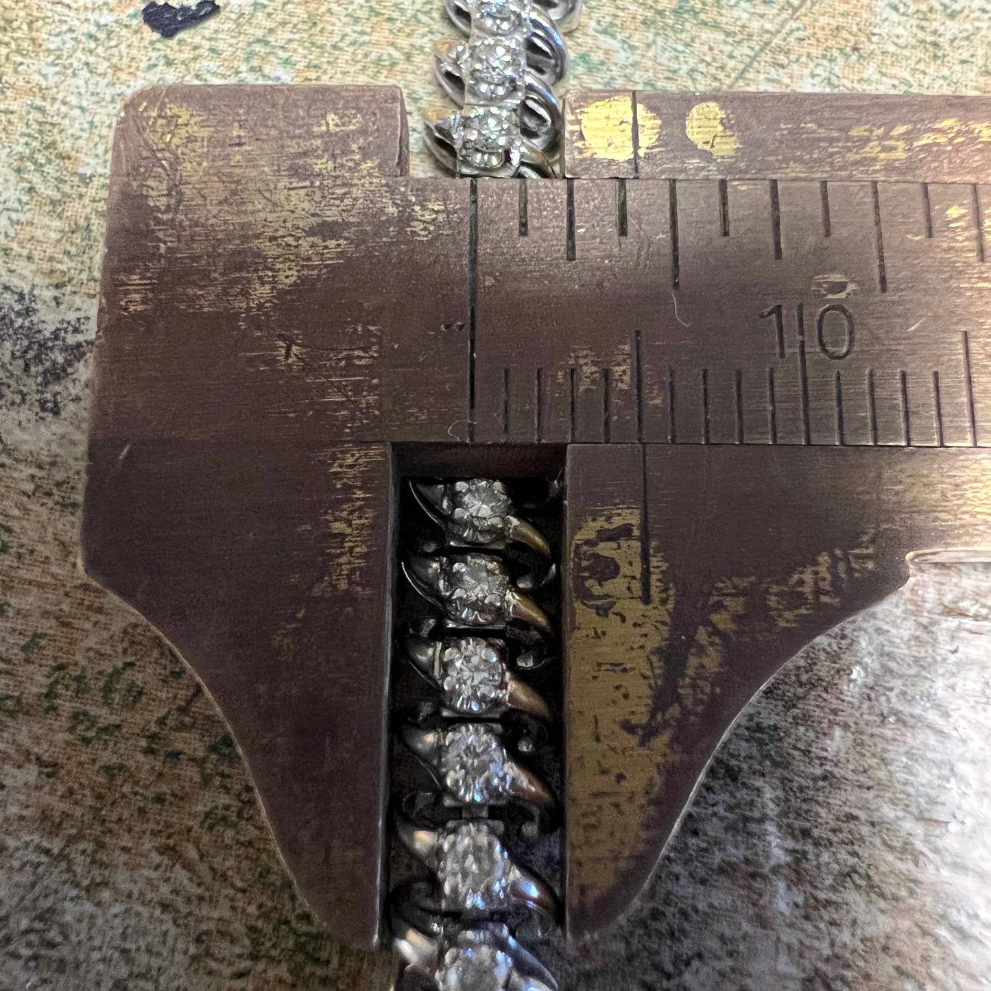 High End 14k White Gold 1.0CTW Natural Diamond Heavyweight S-Link Tennis Bracelet (7.25”)