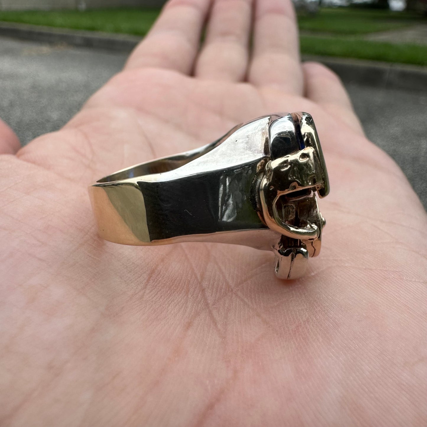 Custom Made 14k Yellow Gold And Sterling Silver Divers Mask Ring By Florida Key’s Jewelery (10)