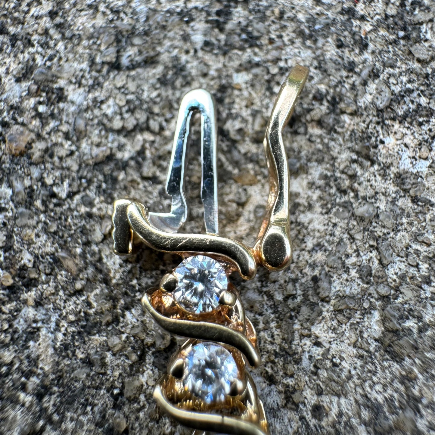 Vintage 2.5CTW Natural VS Diamond 14k Yellow Gold S-Link Tennis Bracelet (6.75”)