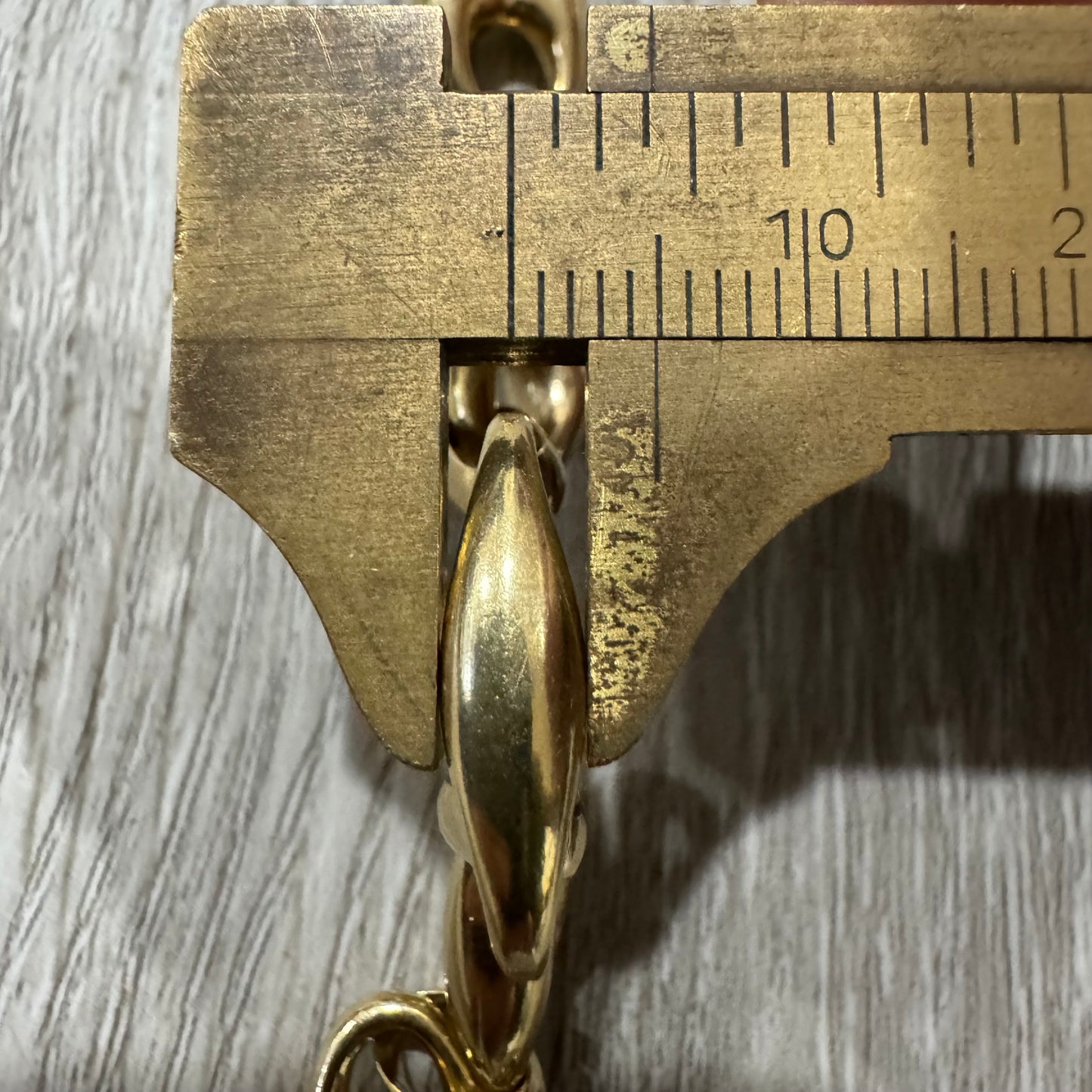 Vintage 14k Italian Yellow Gold Heavyweight Elongated Puffed Gucci Mariner Link Necklace (20”)